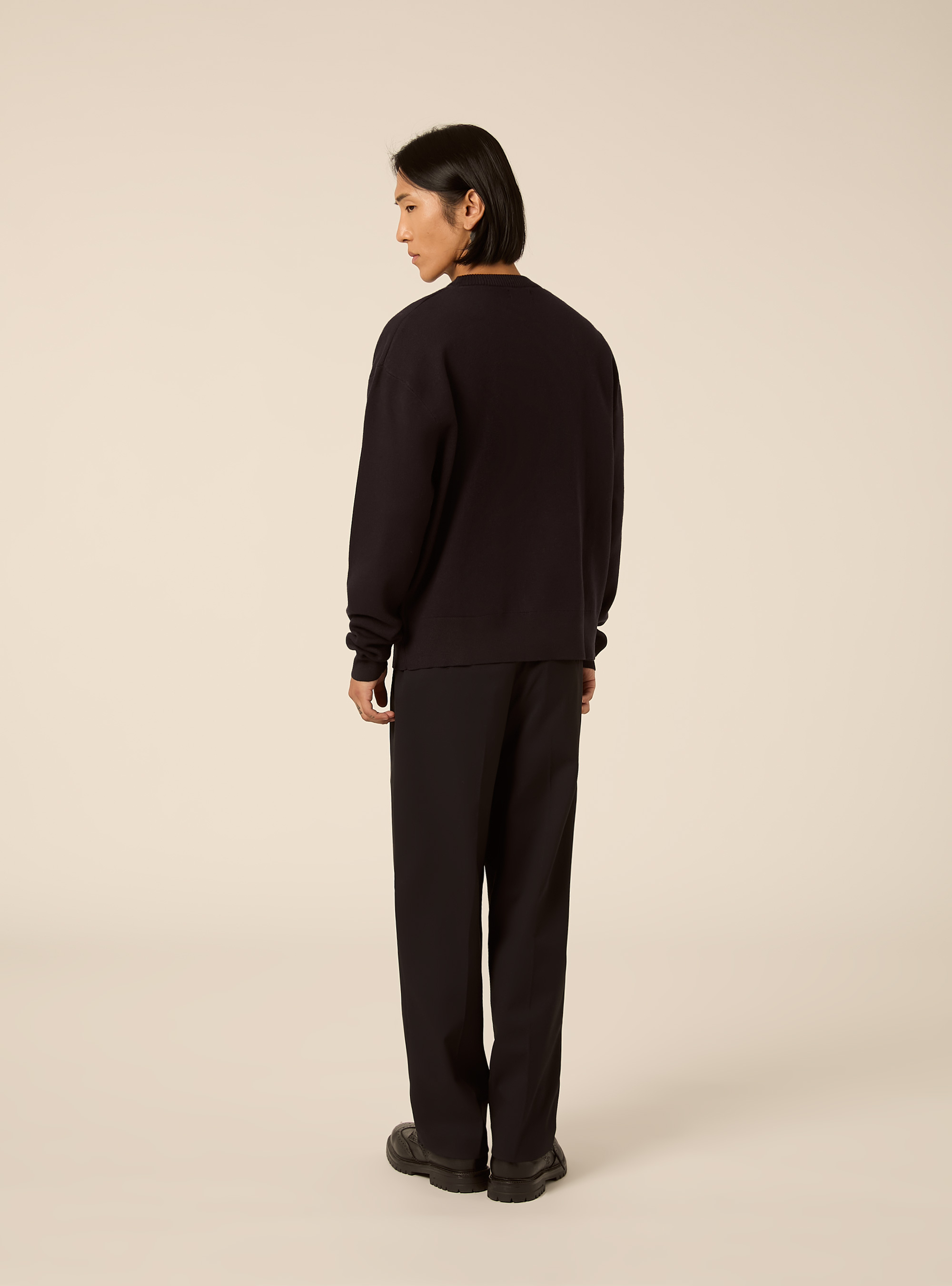 Pullover boxy fit morbido, NAVY SCURO