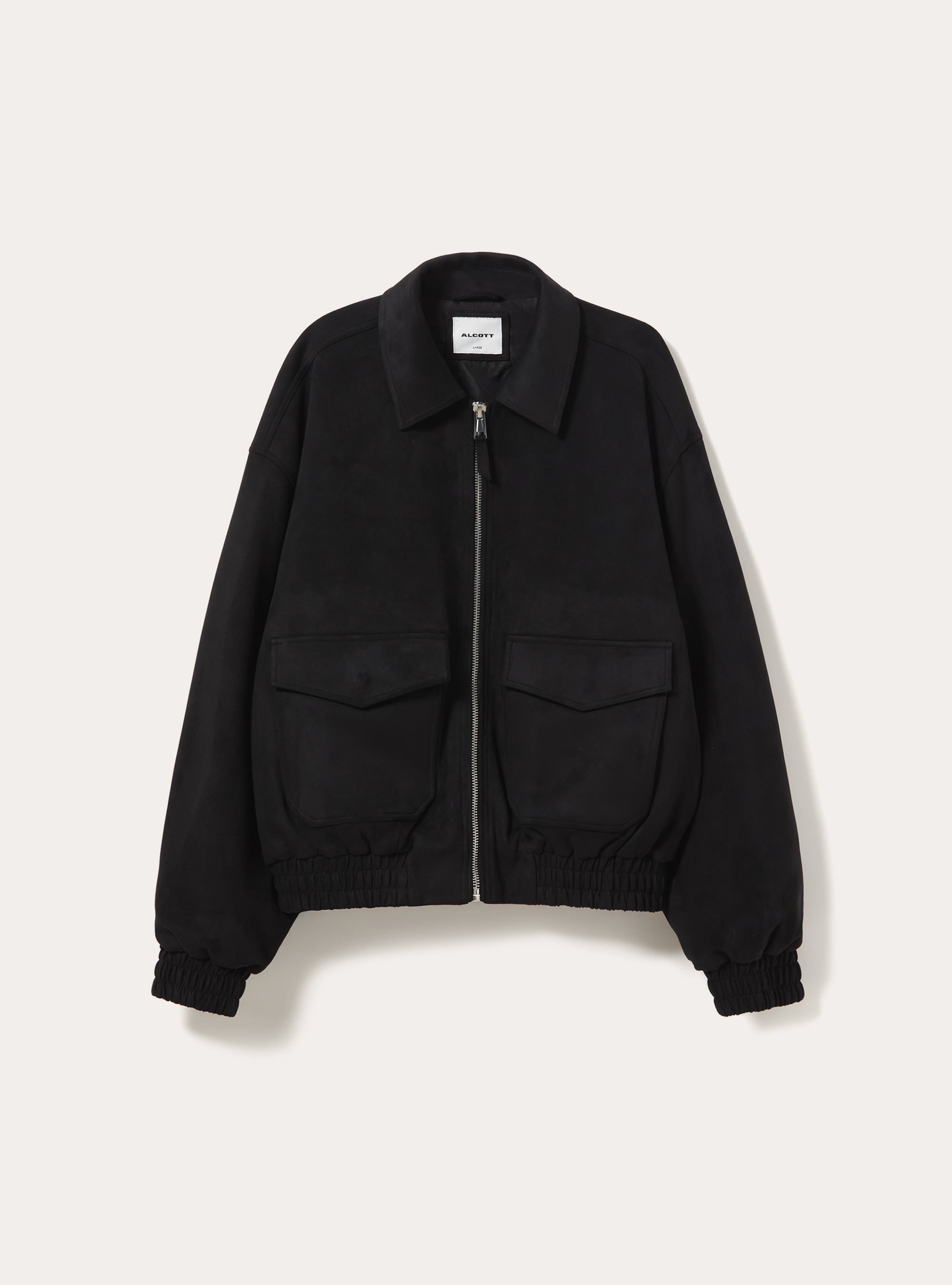 Bomber effetto camoscio boxy fit, BK1 BLACK
