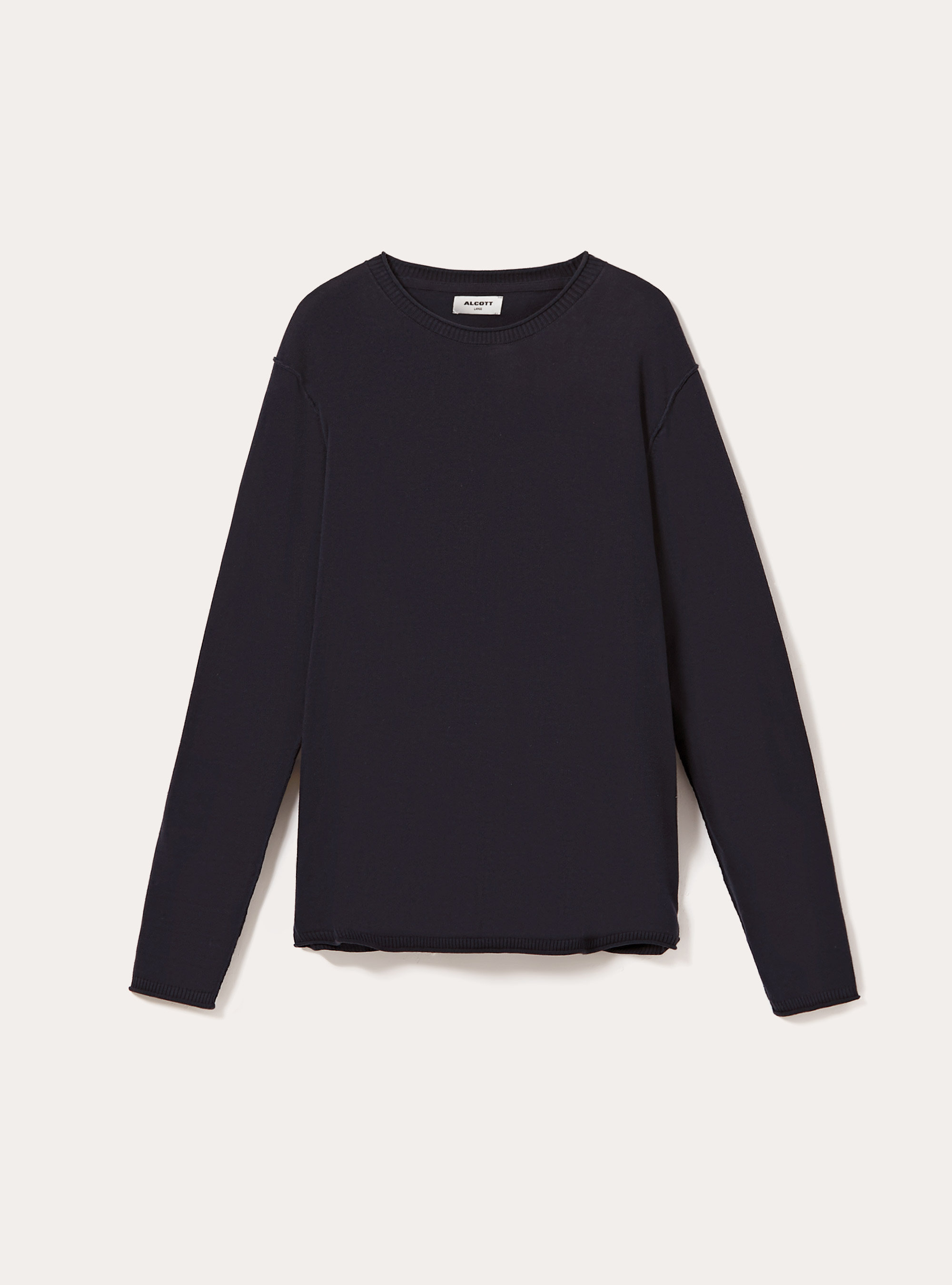 Pull en coton à col rond, NA1 NAVY DARK