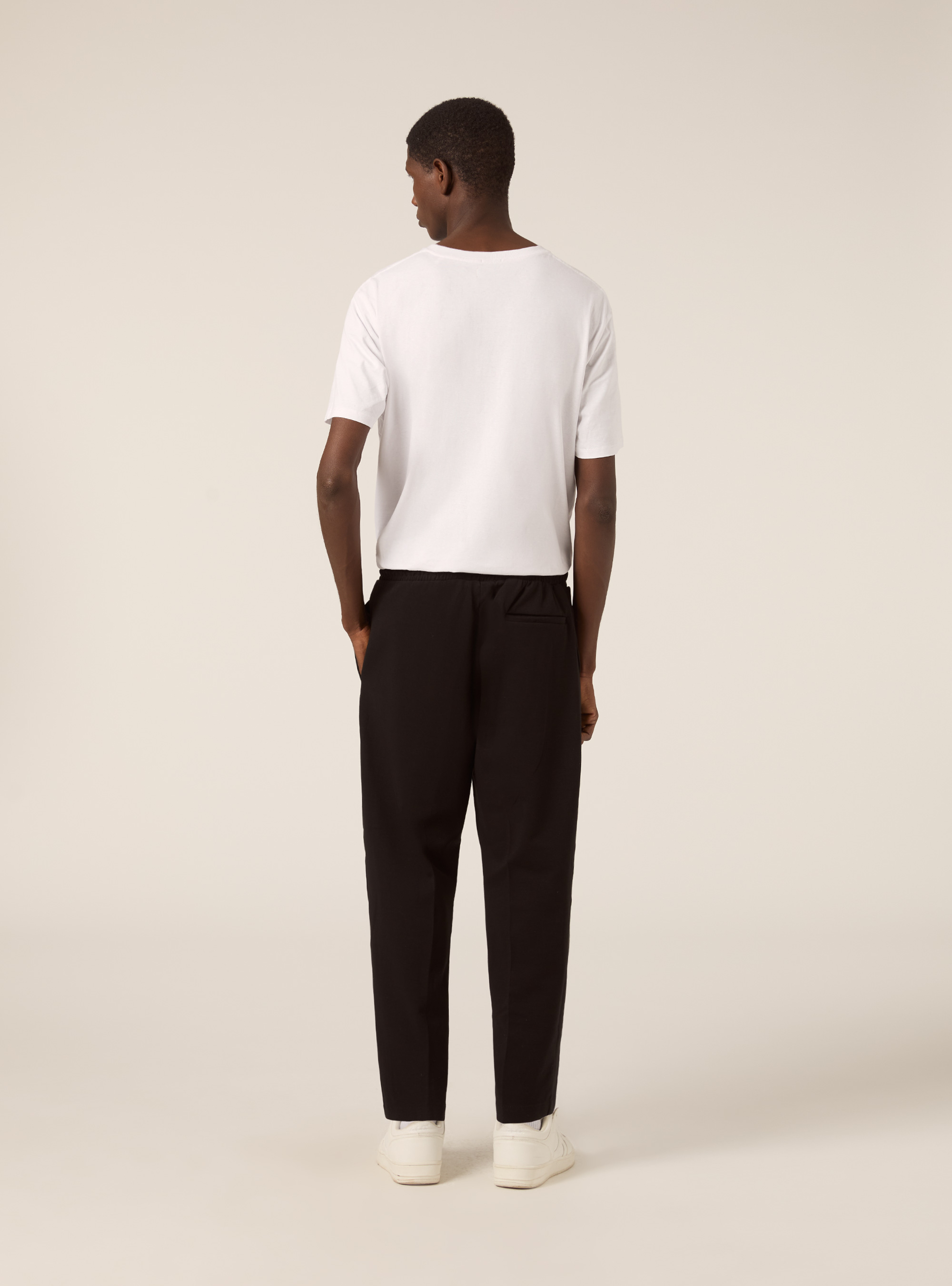 Neoprene carrot fit joggers, BK1 BLACK