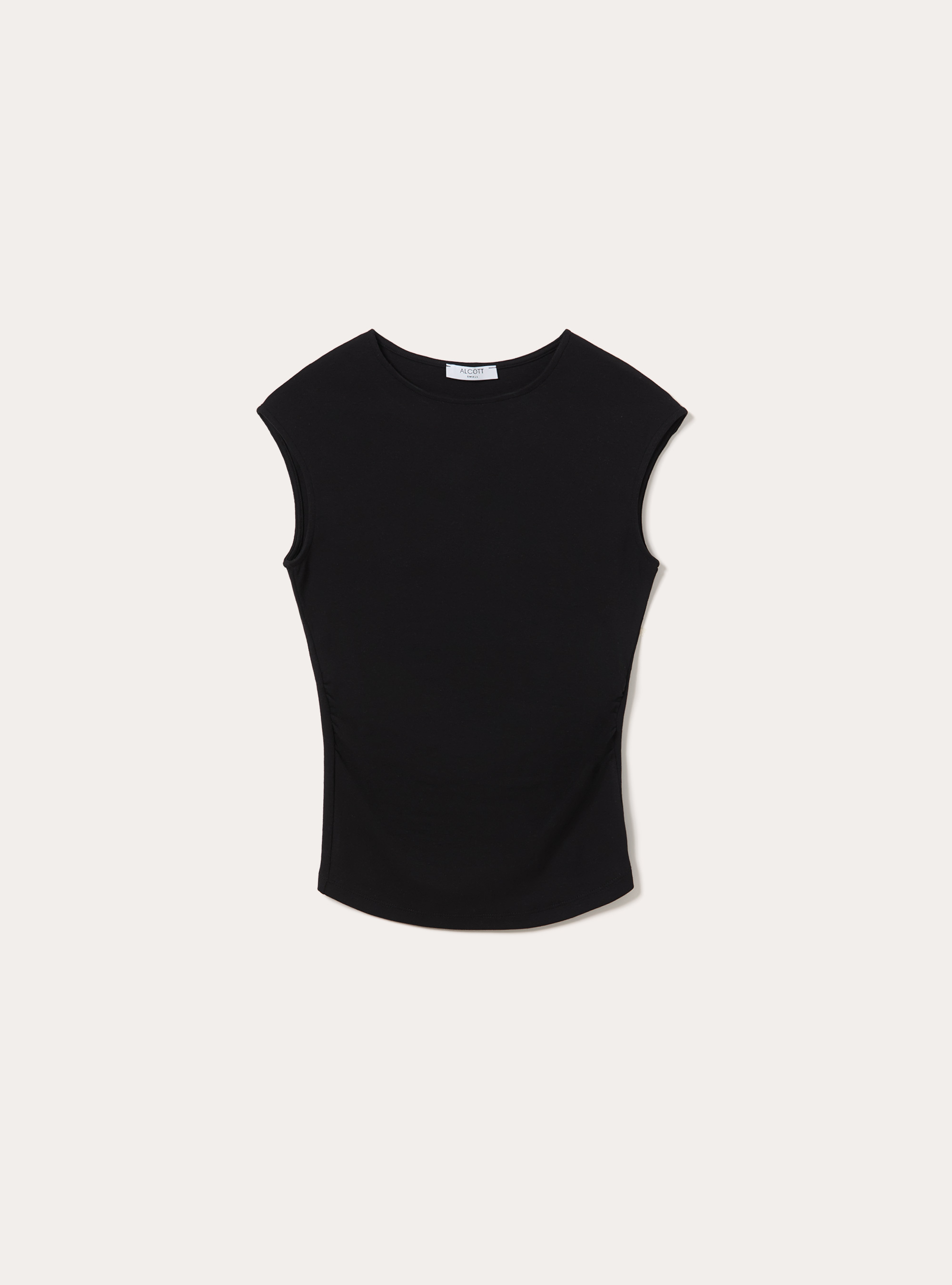 T-shirt basic con arriccio, BK1 BLACK