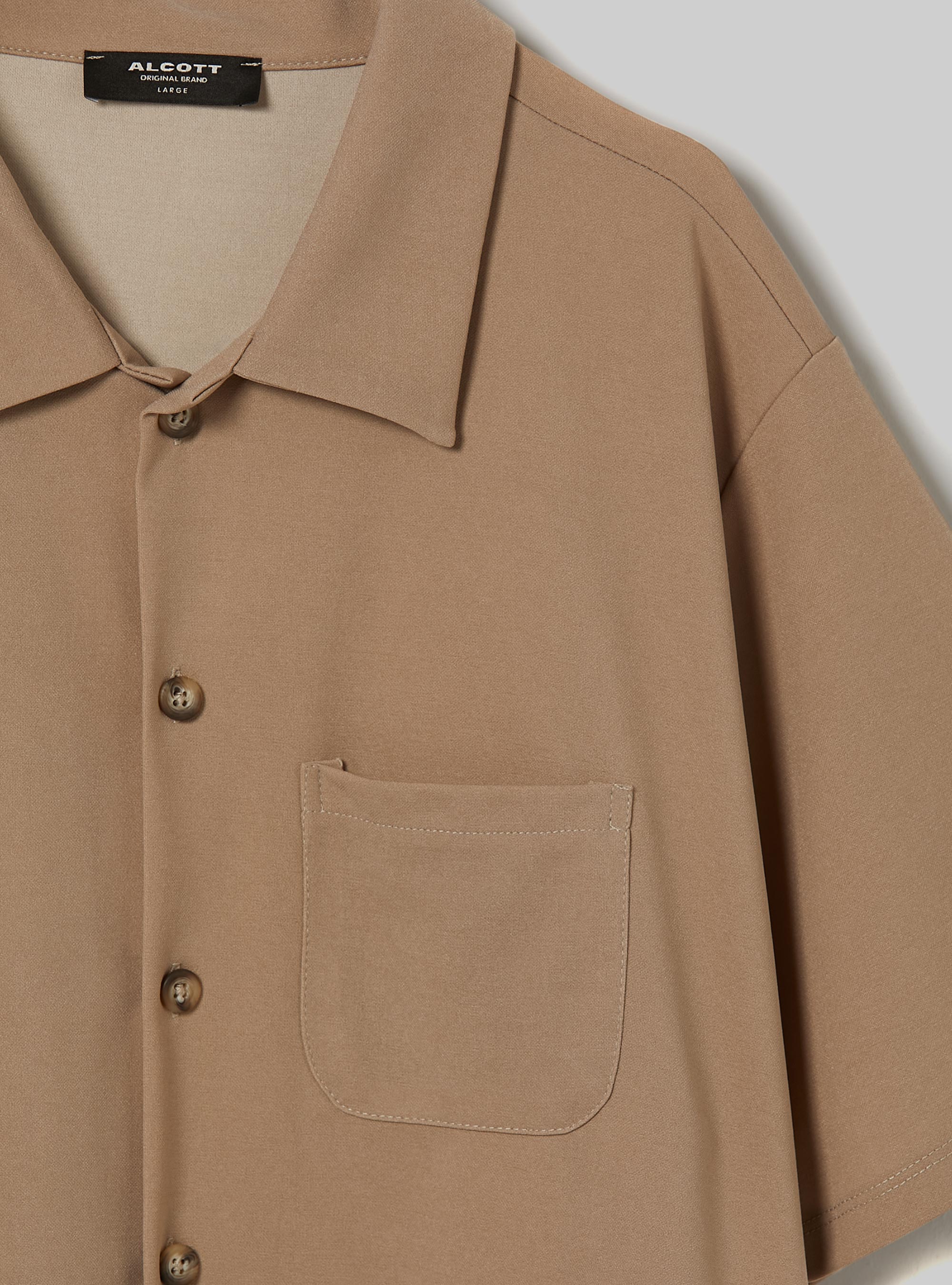 Short-sleeved over shirt, BG2 BEIGE MEDIUM