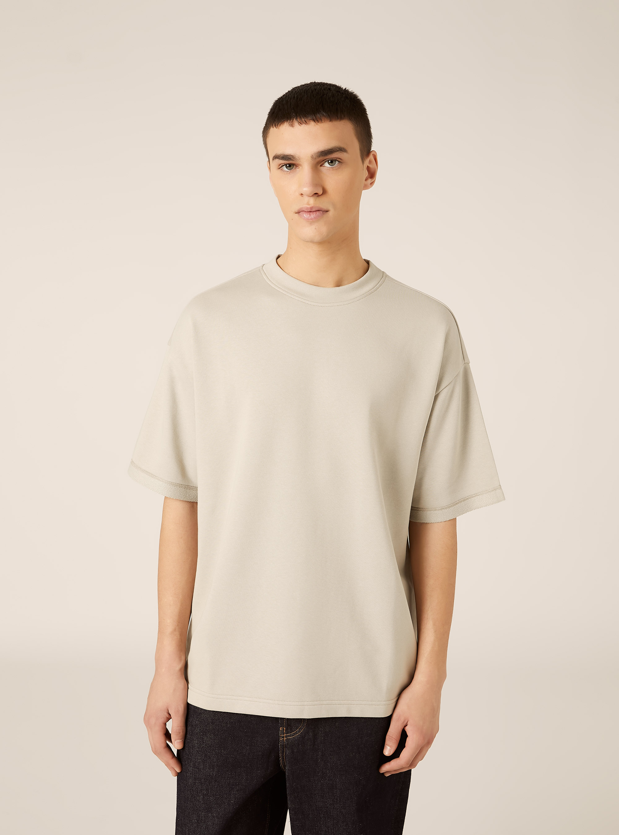 Oversized sweatshirt T-shirt, BG1 BEIGE DARK
