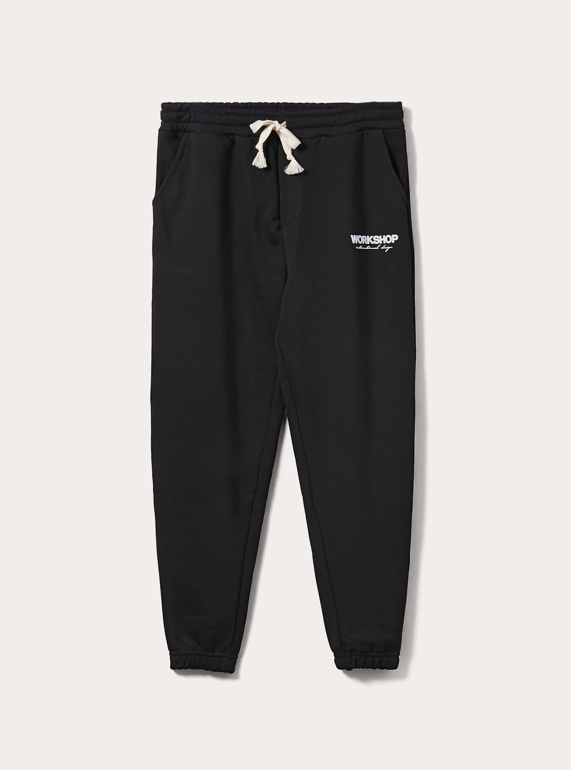 Jogger trousers with Workshop print, BK1 BLACK