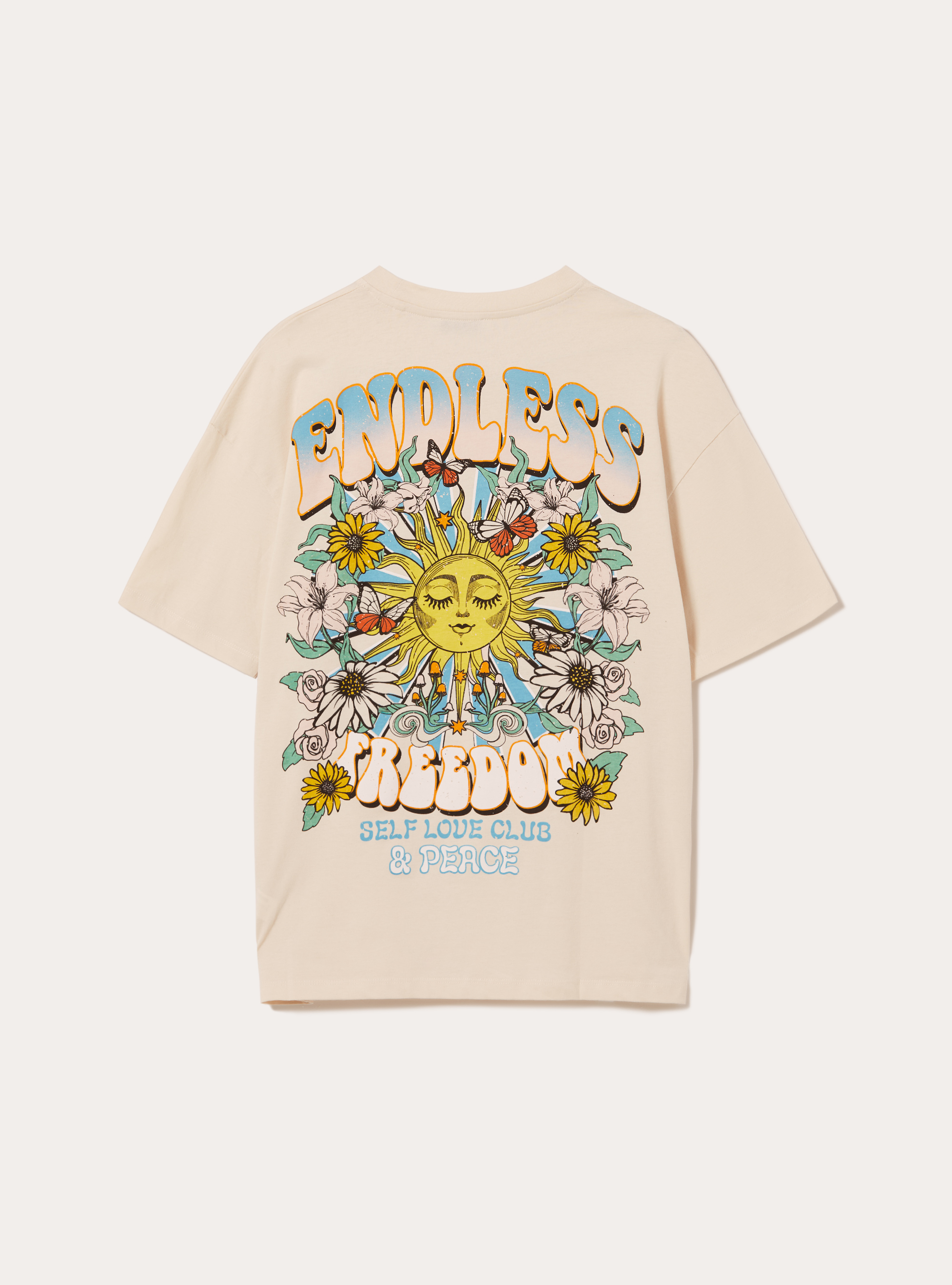 Cotton T-shirt with print, CR3 CREAM LIGHT