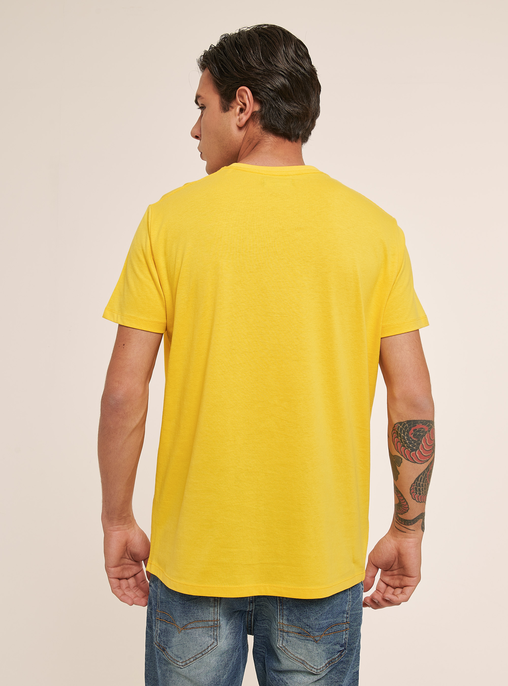 T-shirt con stampa, C7750 YELLOW