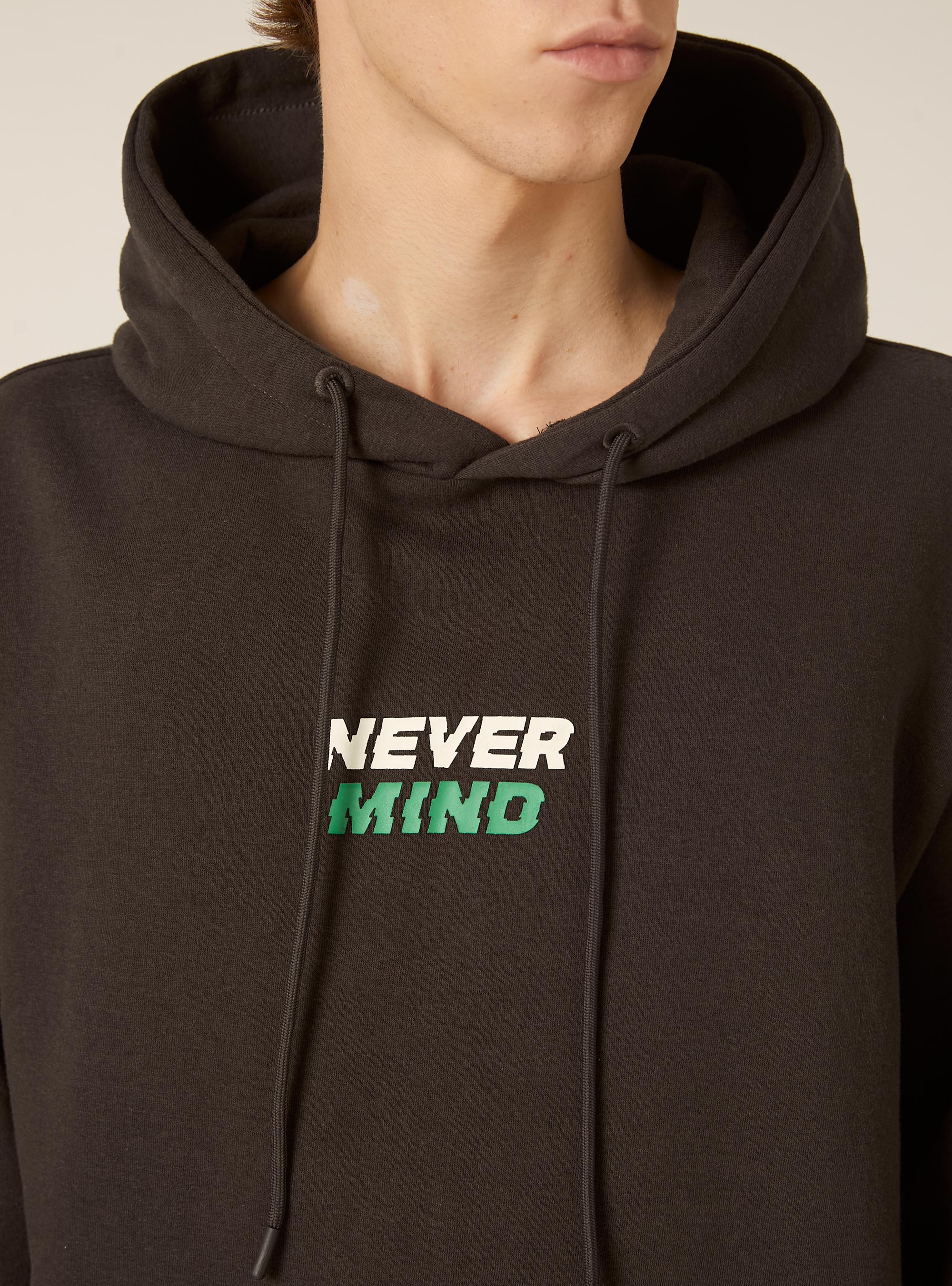 Sudadera con estampado y capucha, BK2 BLACK MEDIUM