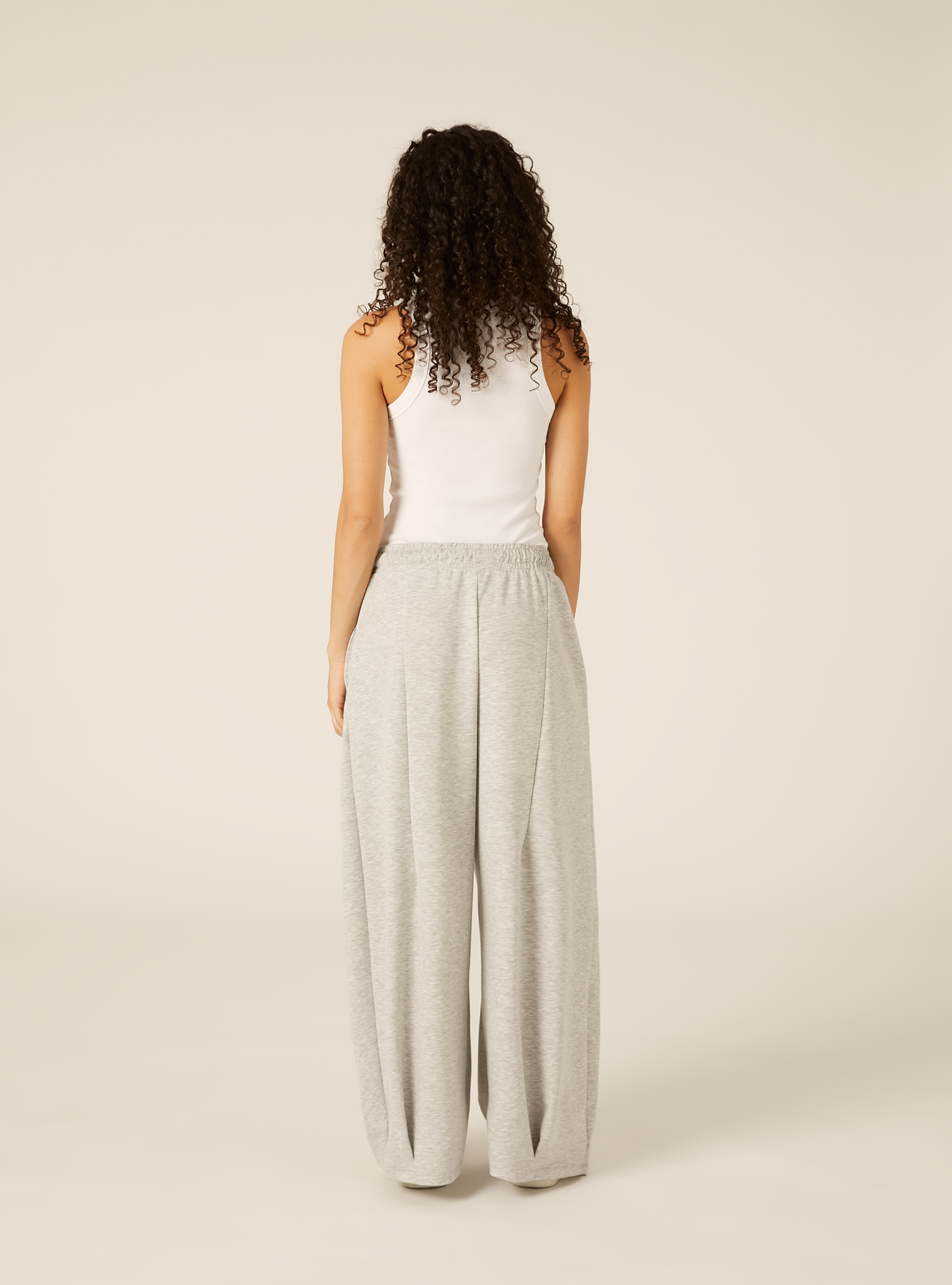 Pantaloni in scuba barrel fit, MGY2 GREY MEL MEDIUM