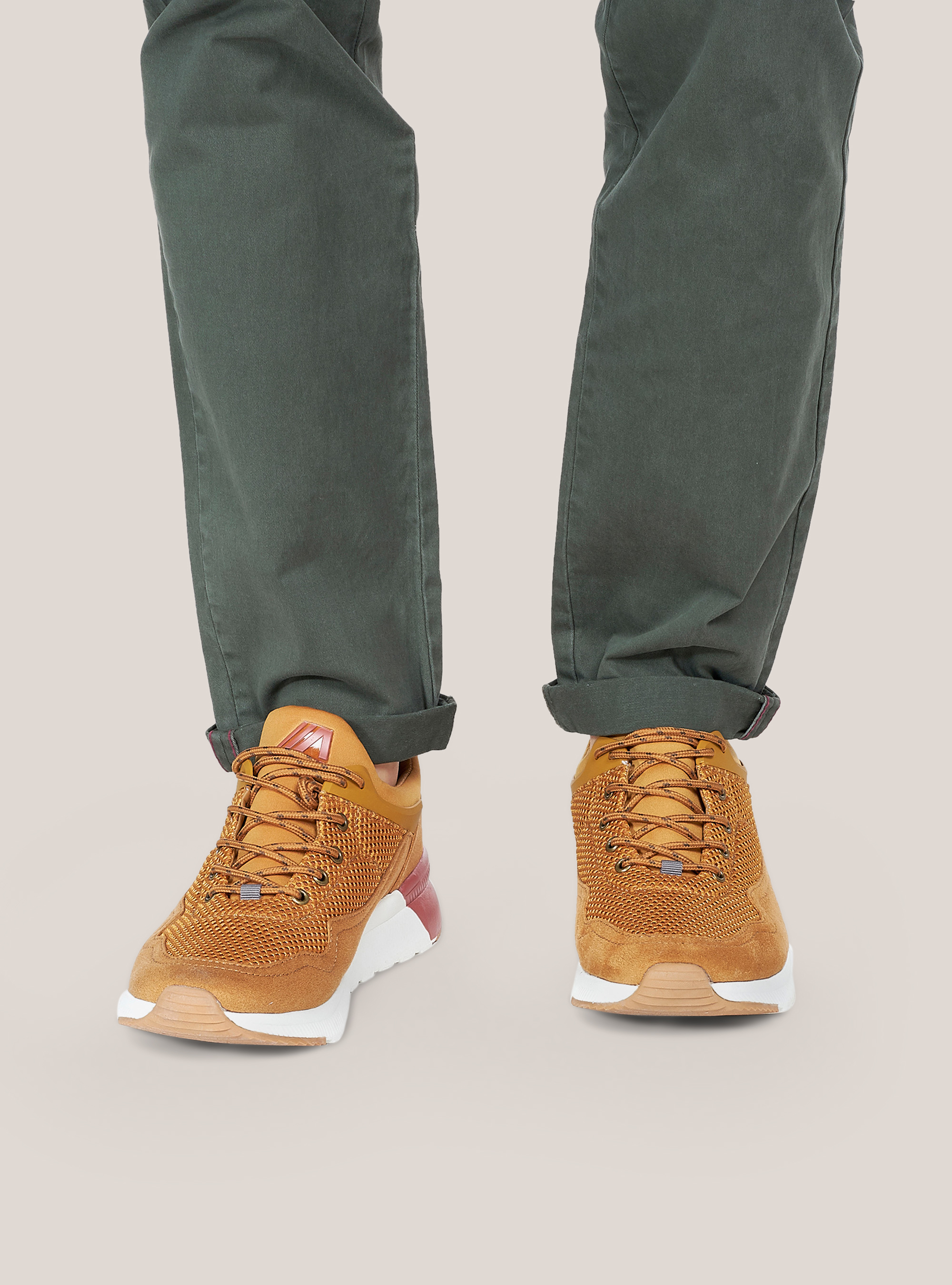 ZAPATILLAS BICOLORES, TABACO