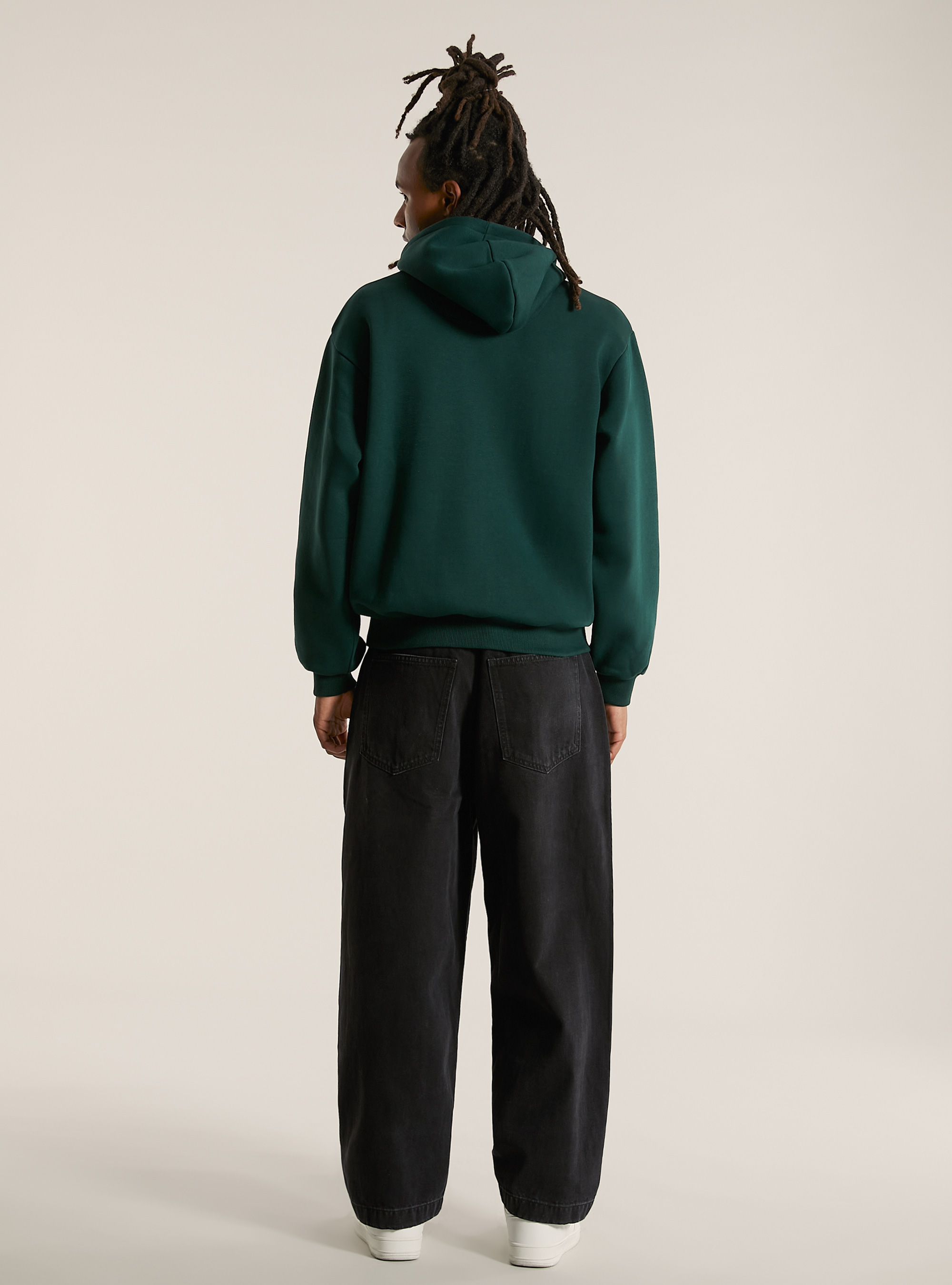 Felpa con cappuccio boxy fit, GN1 GREEN DARK