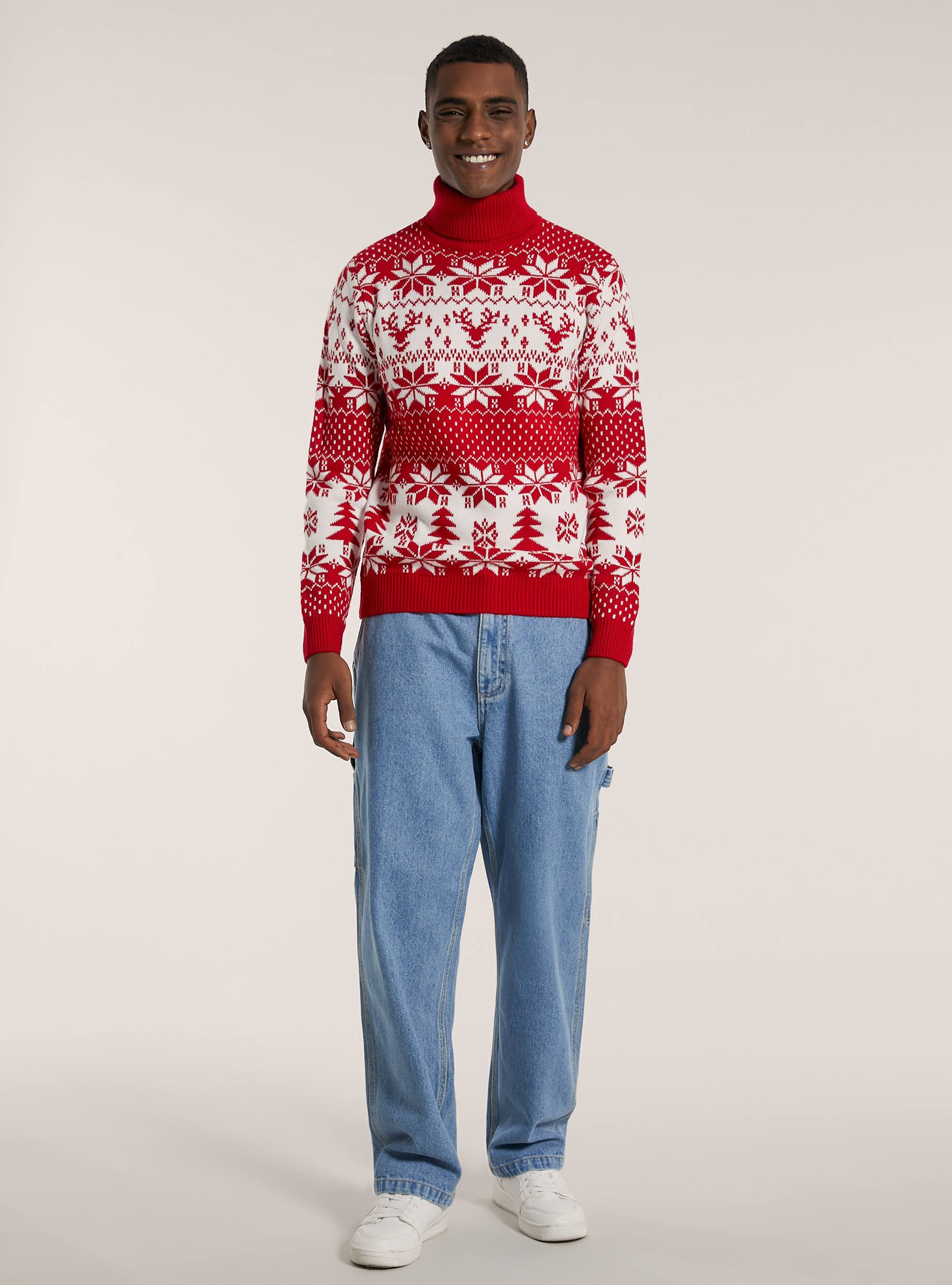 Pullover a collo alto Christmas Collection, RD2 RED MEDIUM