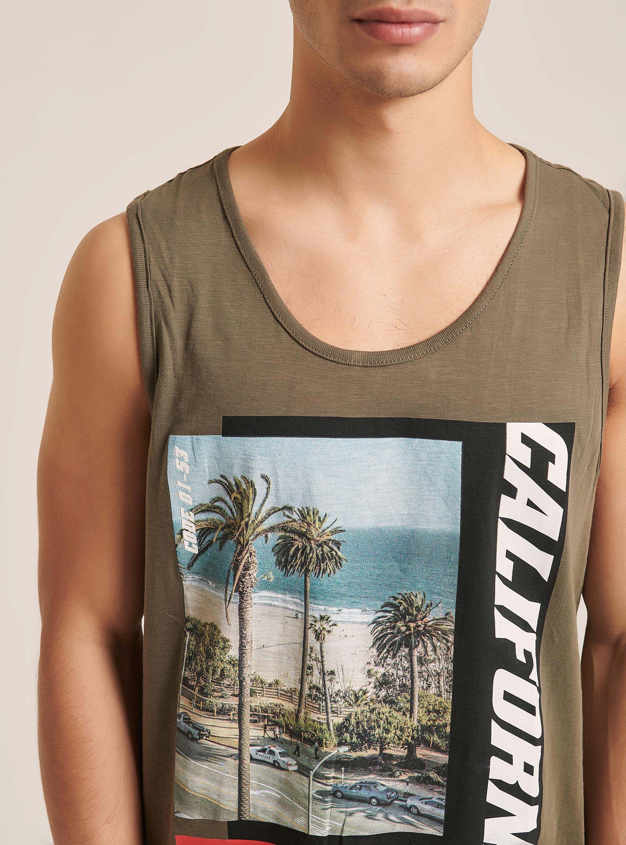 Tanktop mit Aufdruck City, C622 KAKY