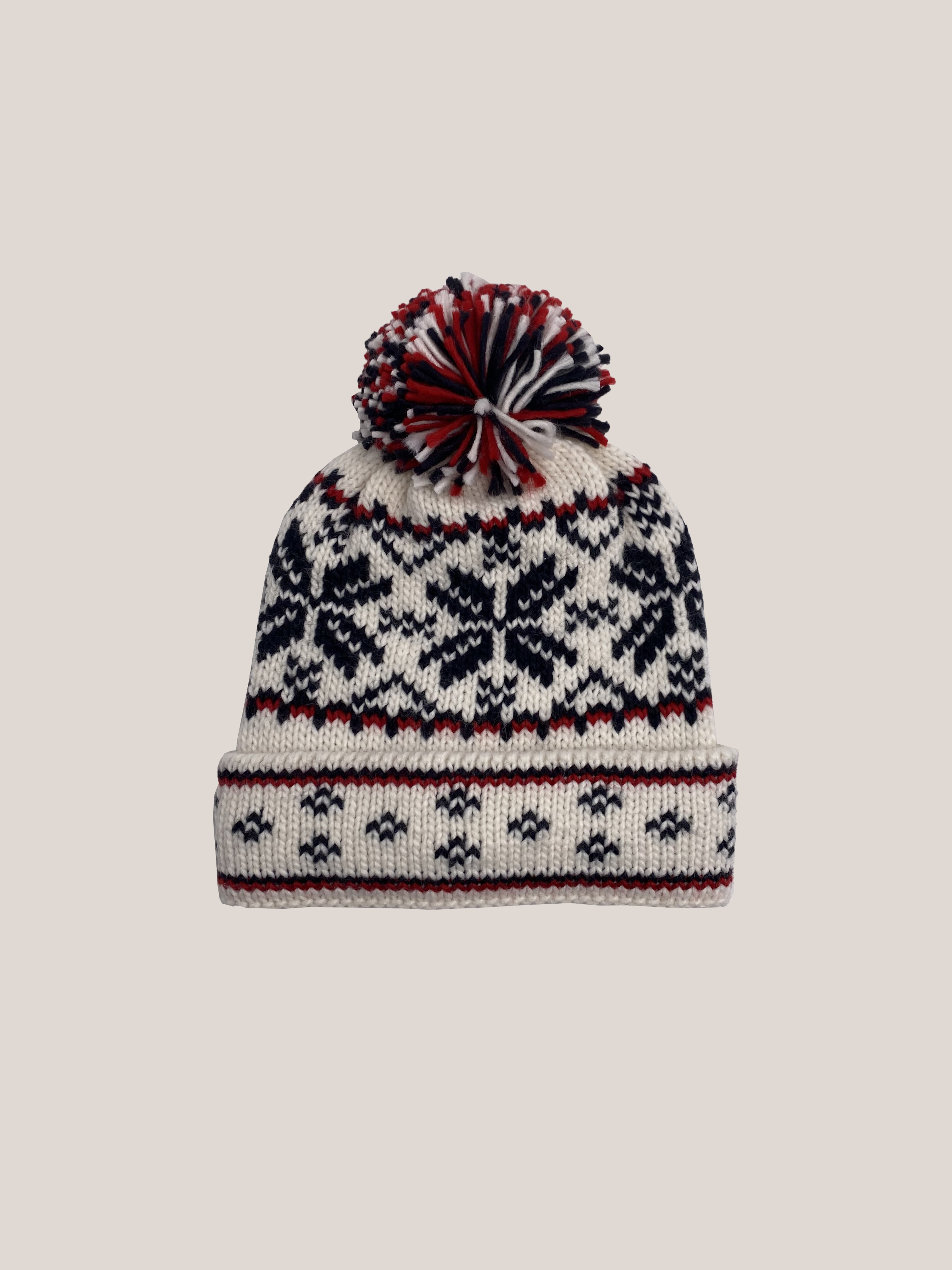 Cappello con pon pon, WHITE