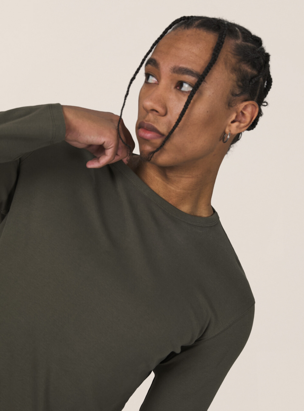 Maglietta a maniche lunghe in cotone, KY2 KAKY MEDIUM