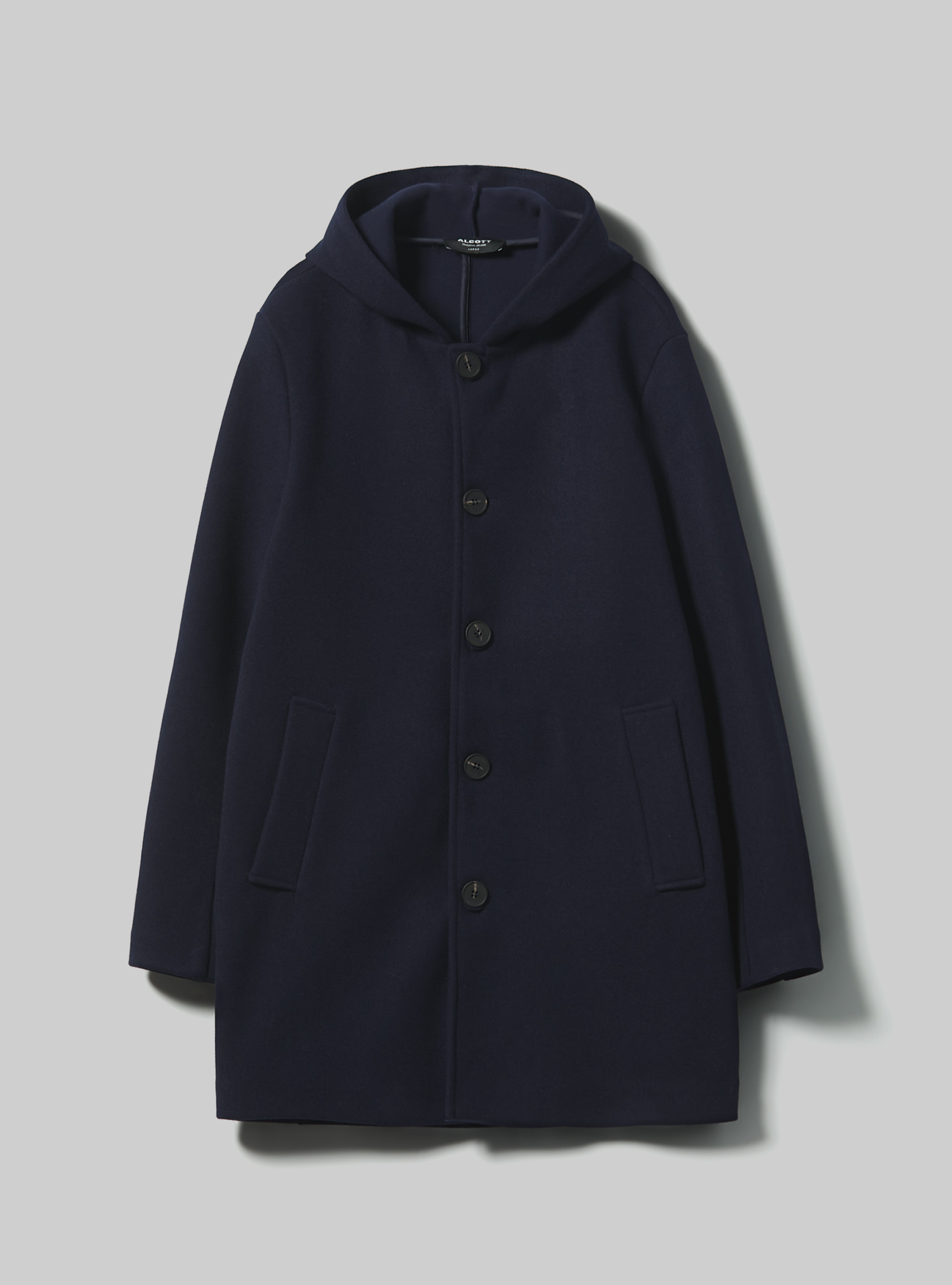 Hooded fabric coat, NA1 NAVY DARK