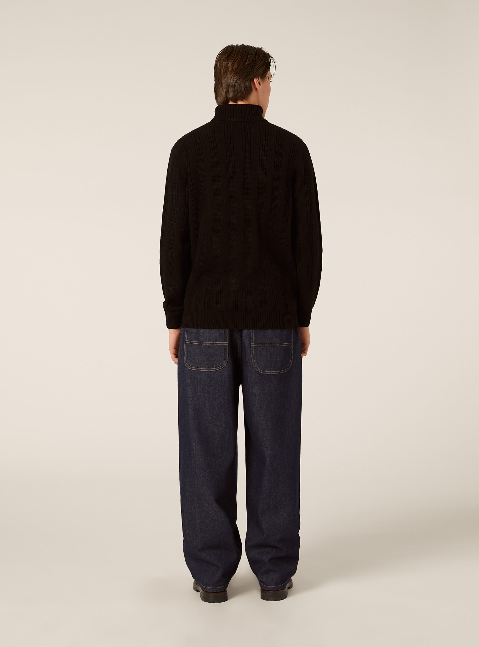 Maglione collo alto, BK1 BLACK