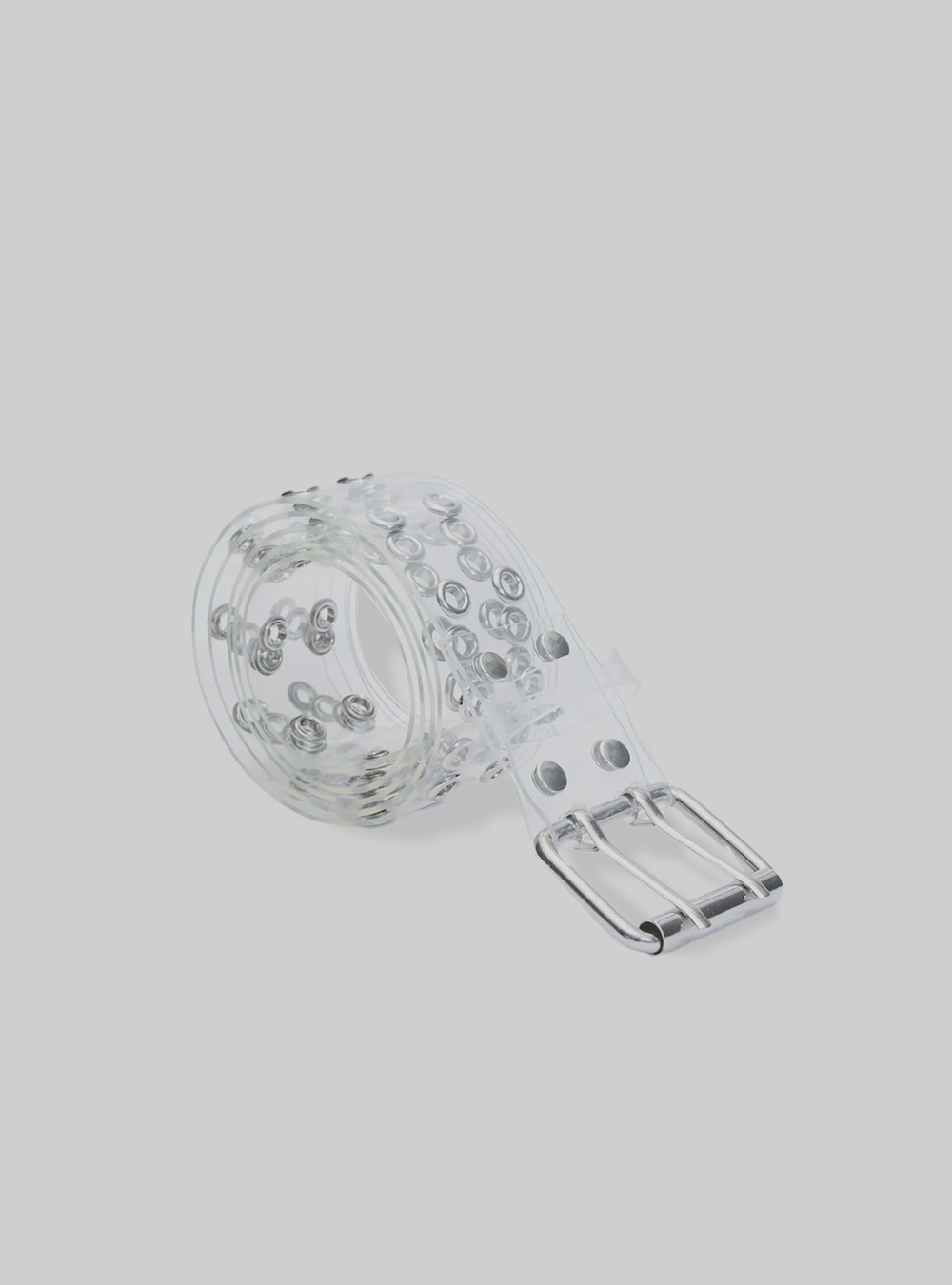 Cinturón transparente con ojales, TRASPARENT