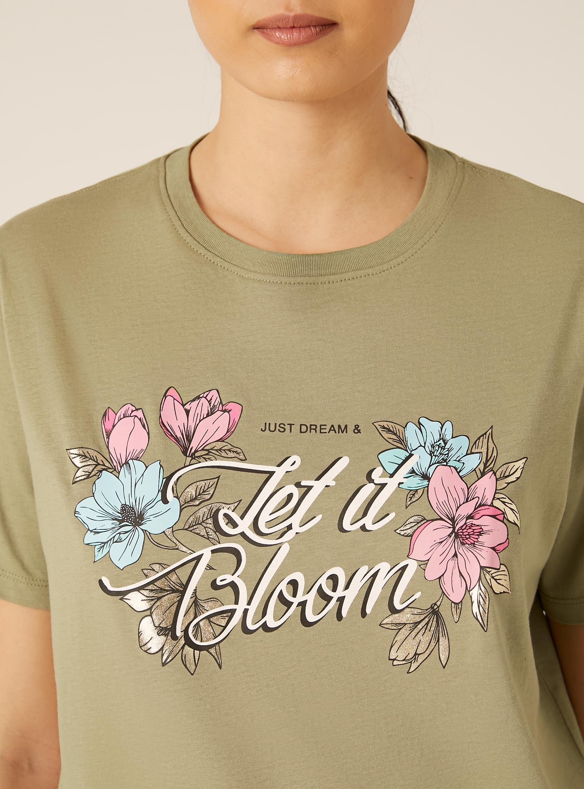 T-shirt avec imprim&eacute; m&eacute;tallis&eacute;, KY2 KAKY MEDIUM