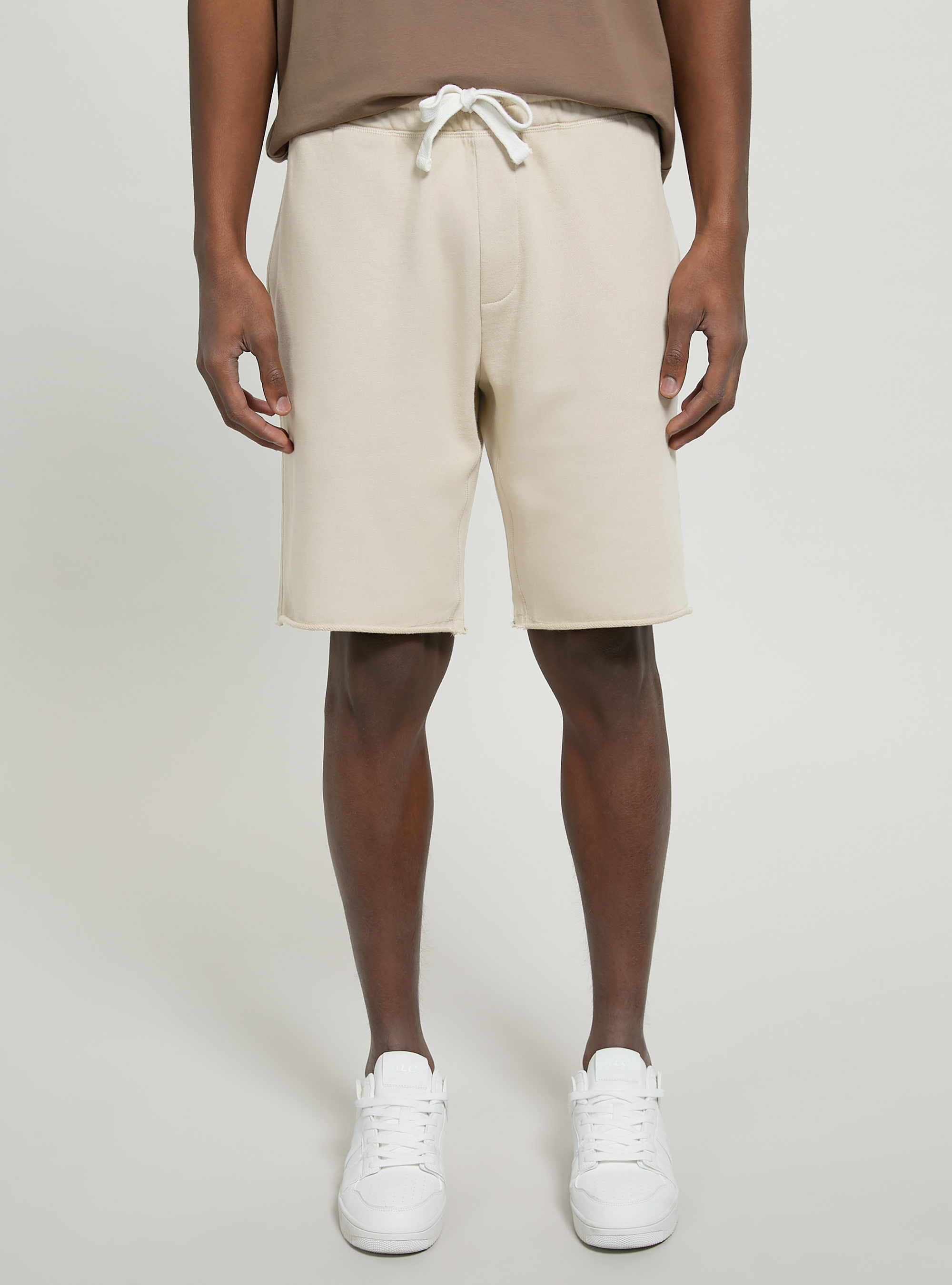 Cotton jogger bermuda shorts, SA3 SAND LIGHT