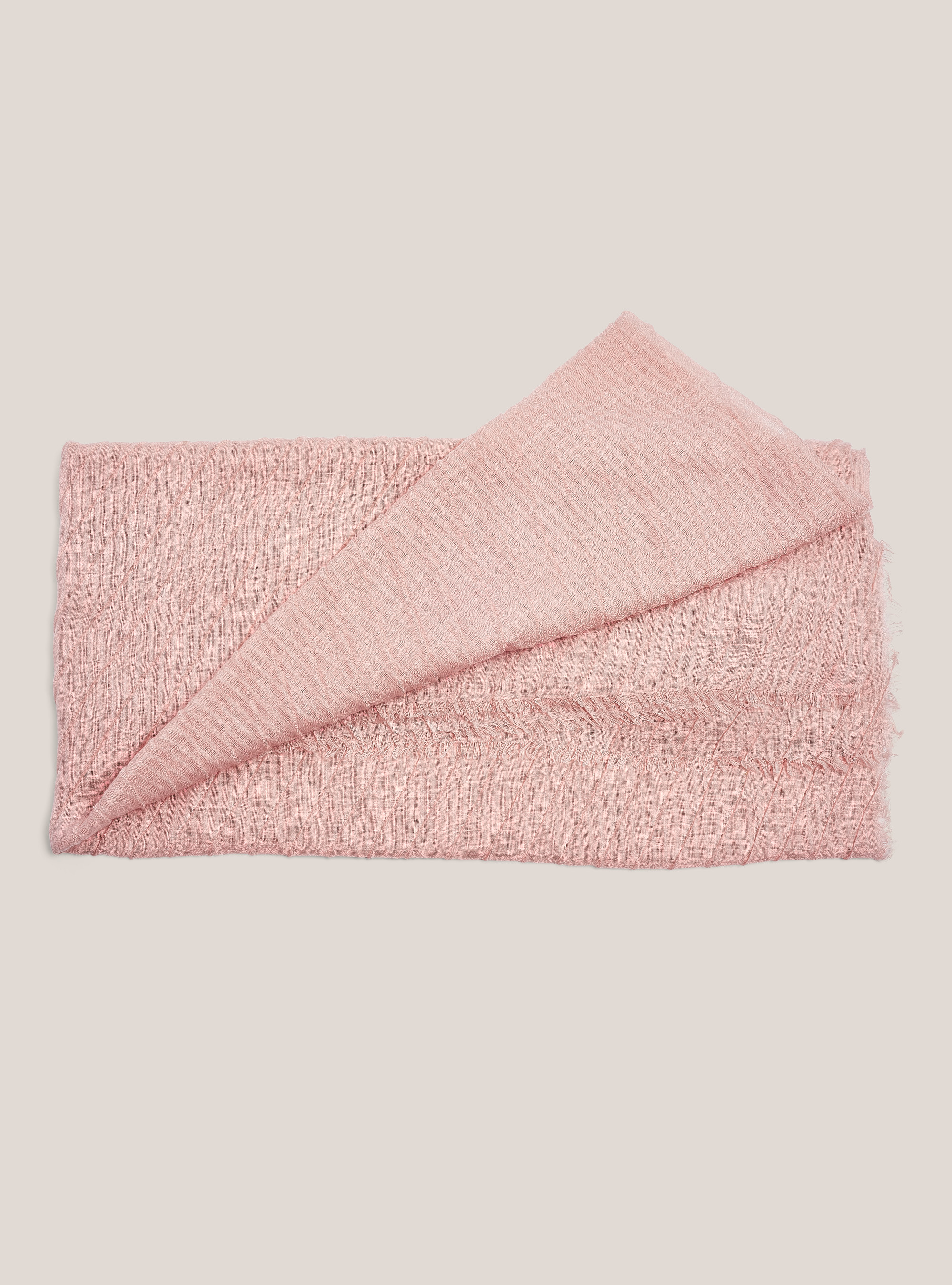 Lightweight scarf with fringes, C5513 PINK