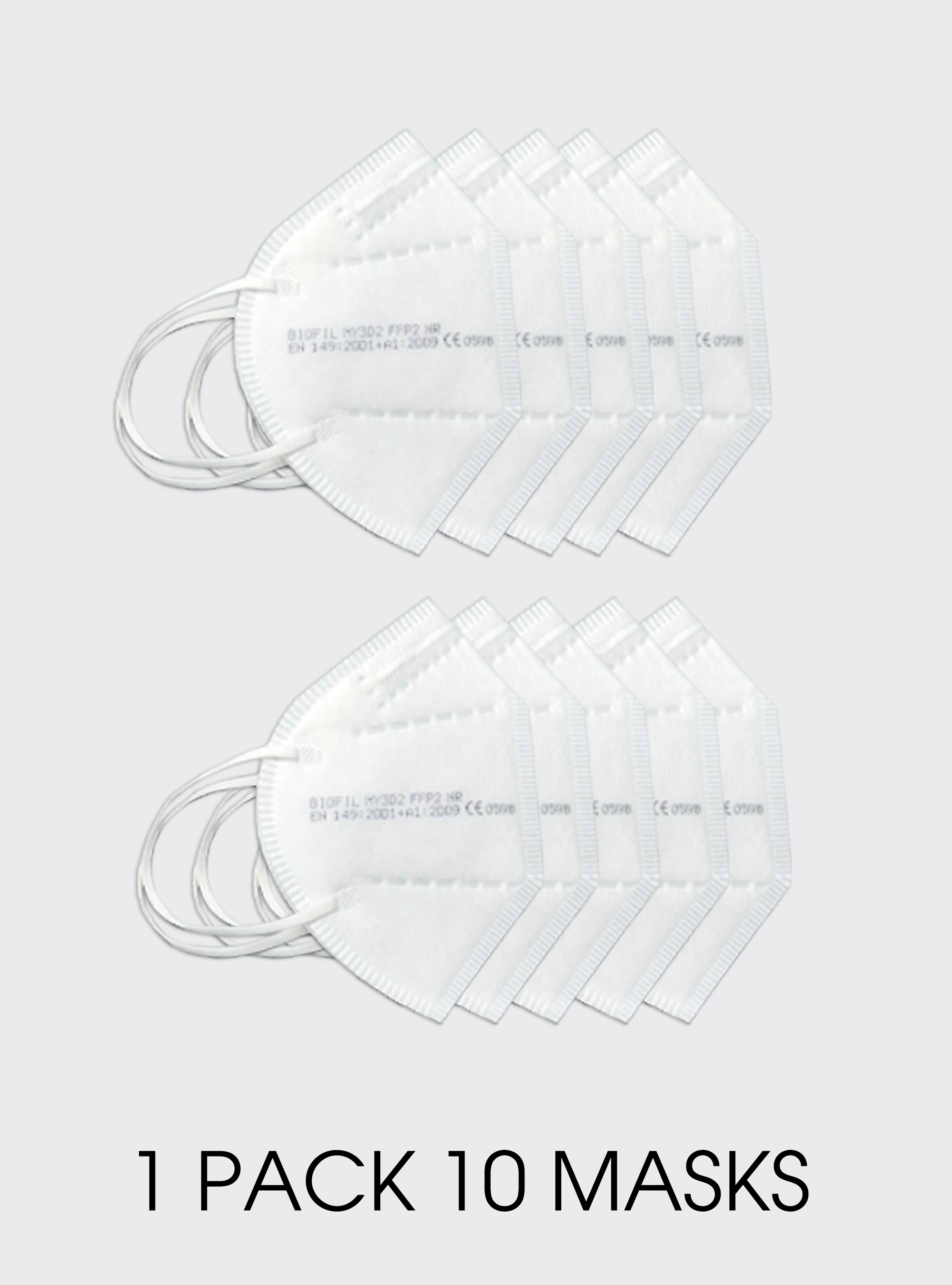 Mascarilla KN95/FFP2 -  kit 10 unidades, ÚNICO