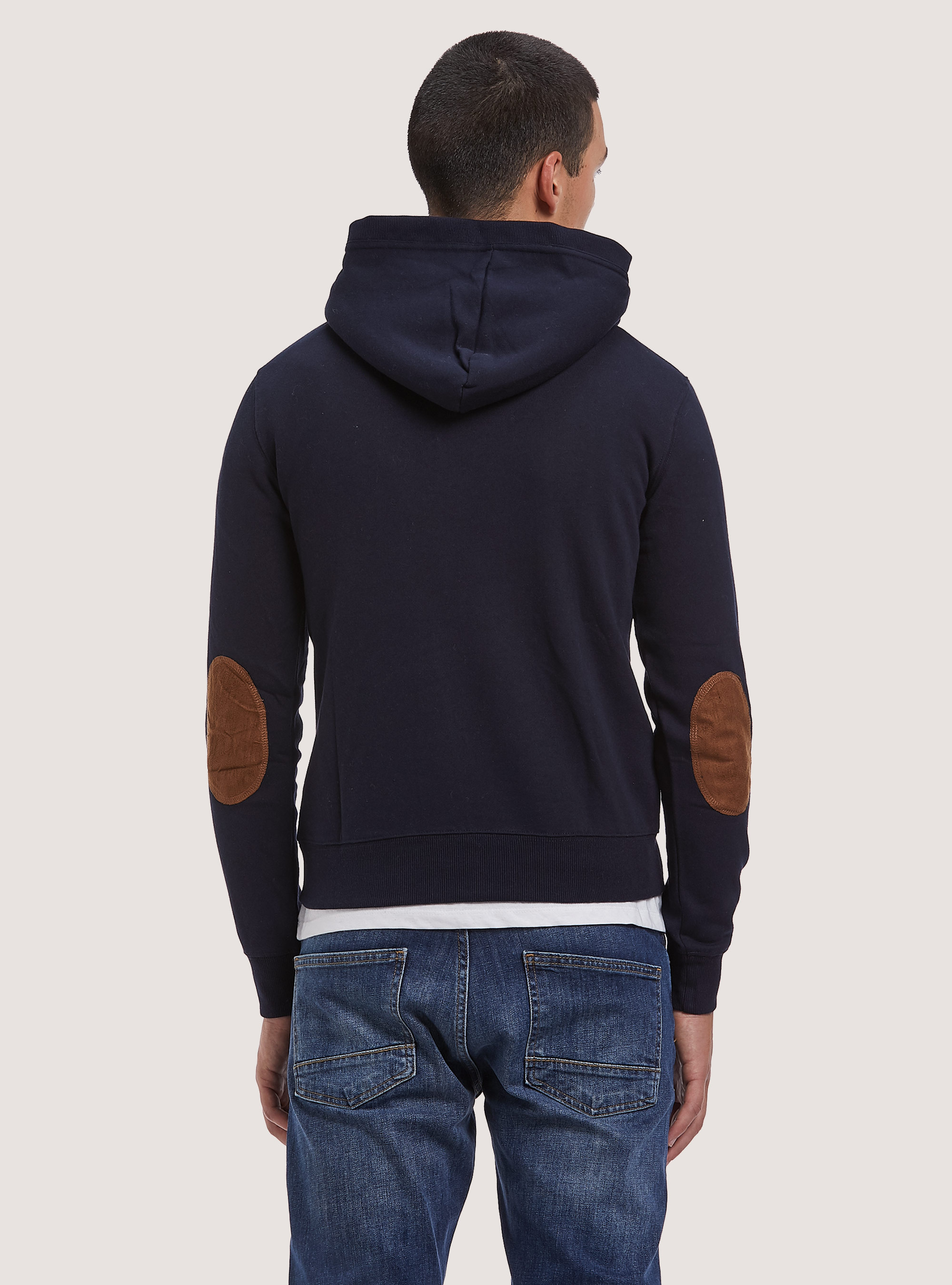 Kapuzenpullover aus Kunstfell, NA1 NAVY DARK