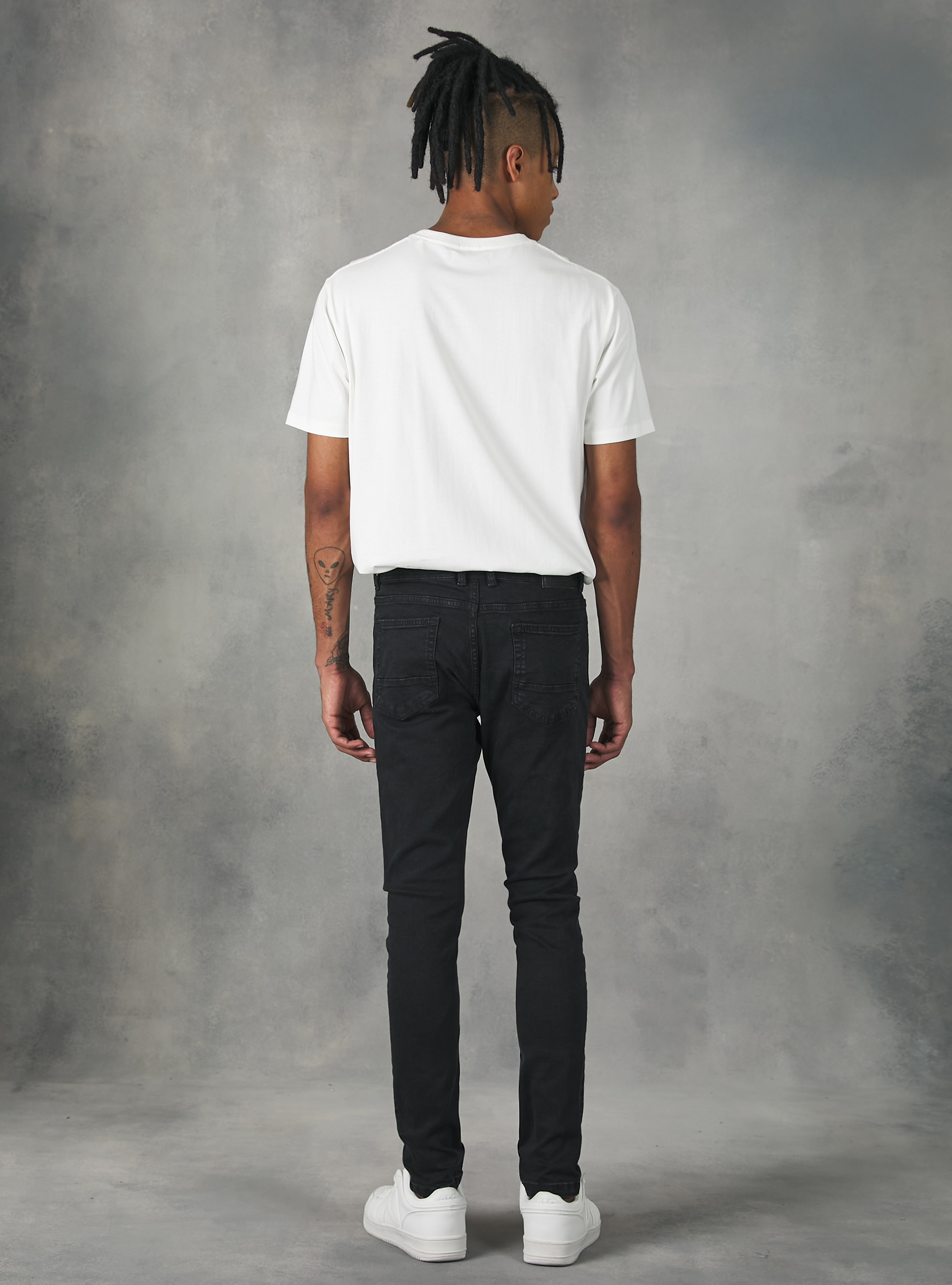 Super skinny jeans in stretch denim, D000 BLACK
