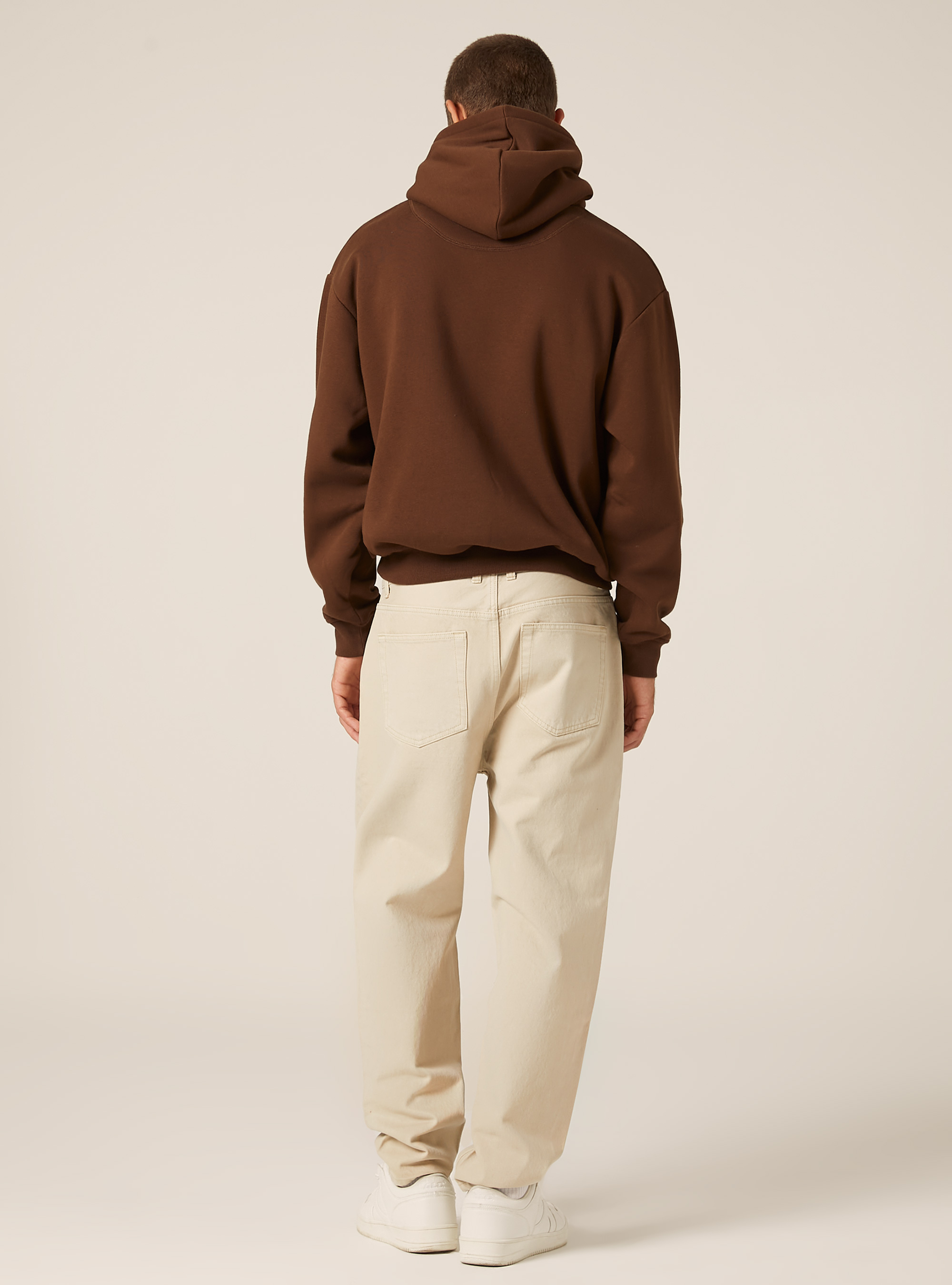 Boxy fit hoodie, BR2 BROWN MEDIUM