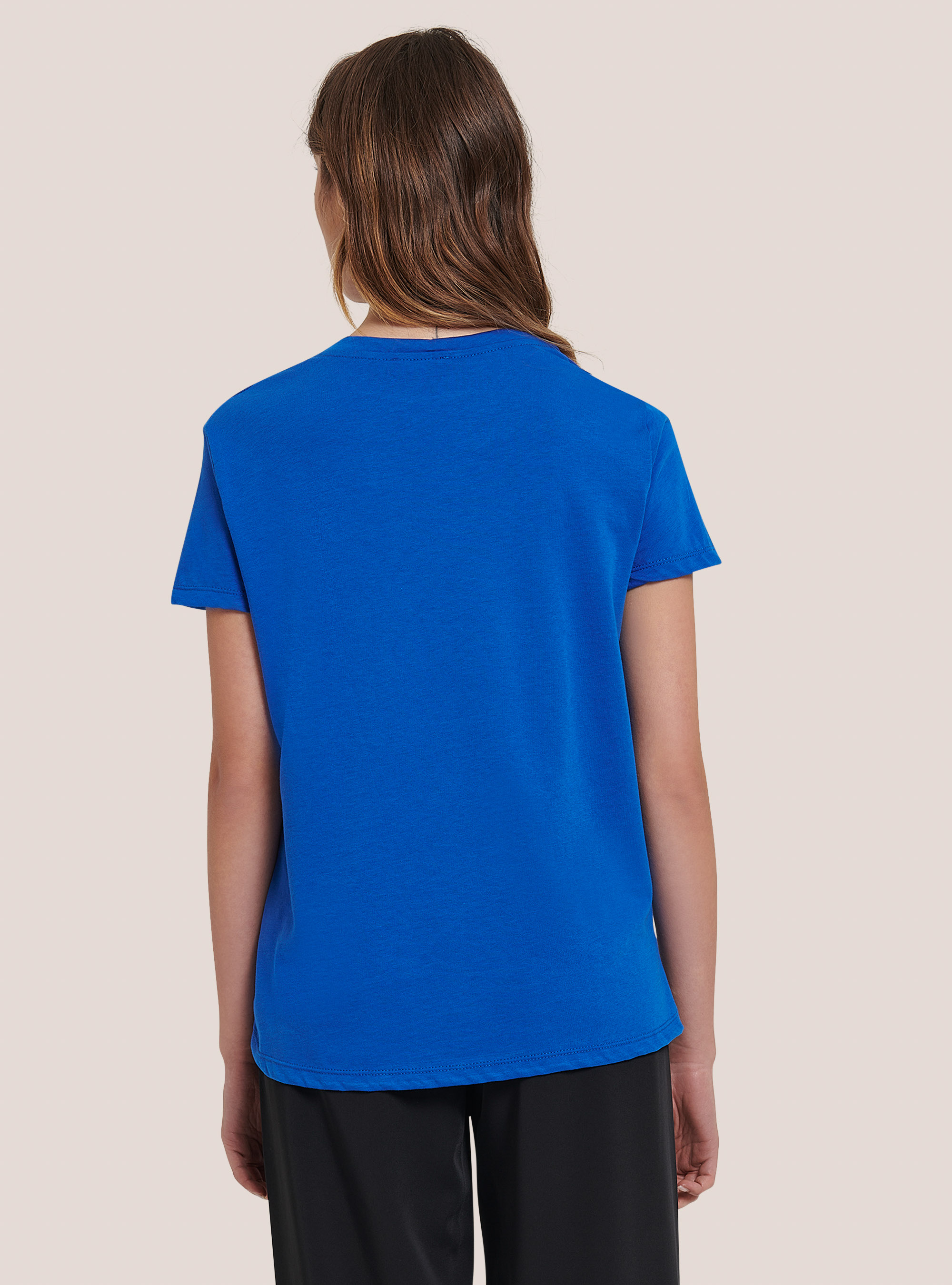 Basic cotton T-shirt, C2291 AZZURRE
