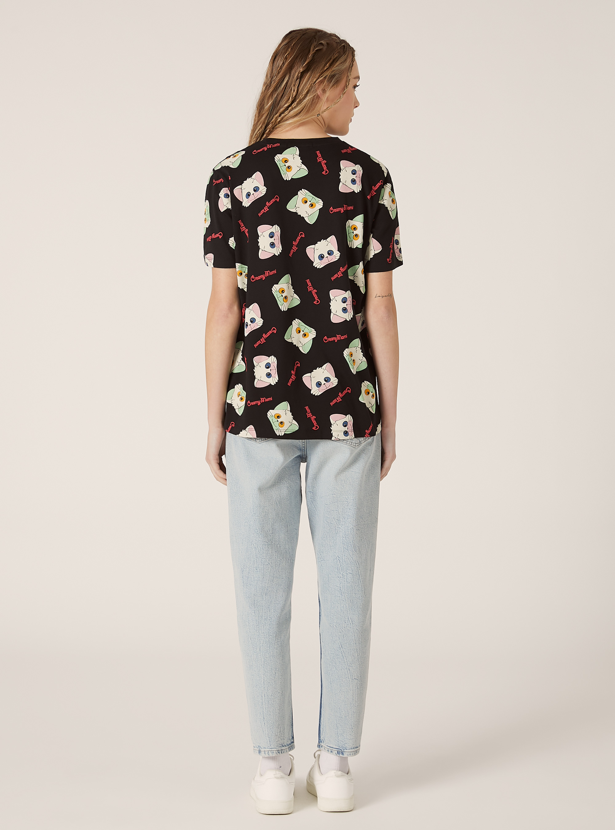 Camiseta con estampado Creamy / Alcott, BK1 BLACK