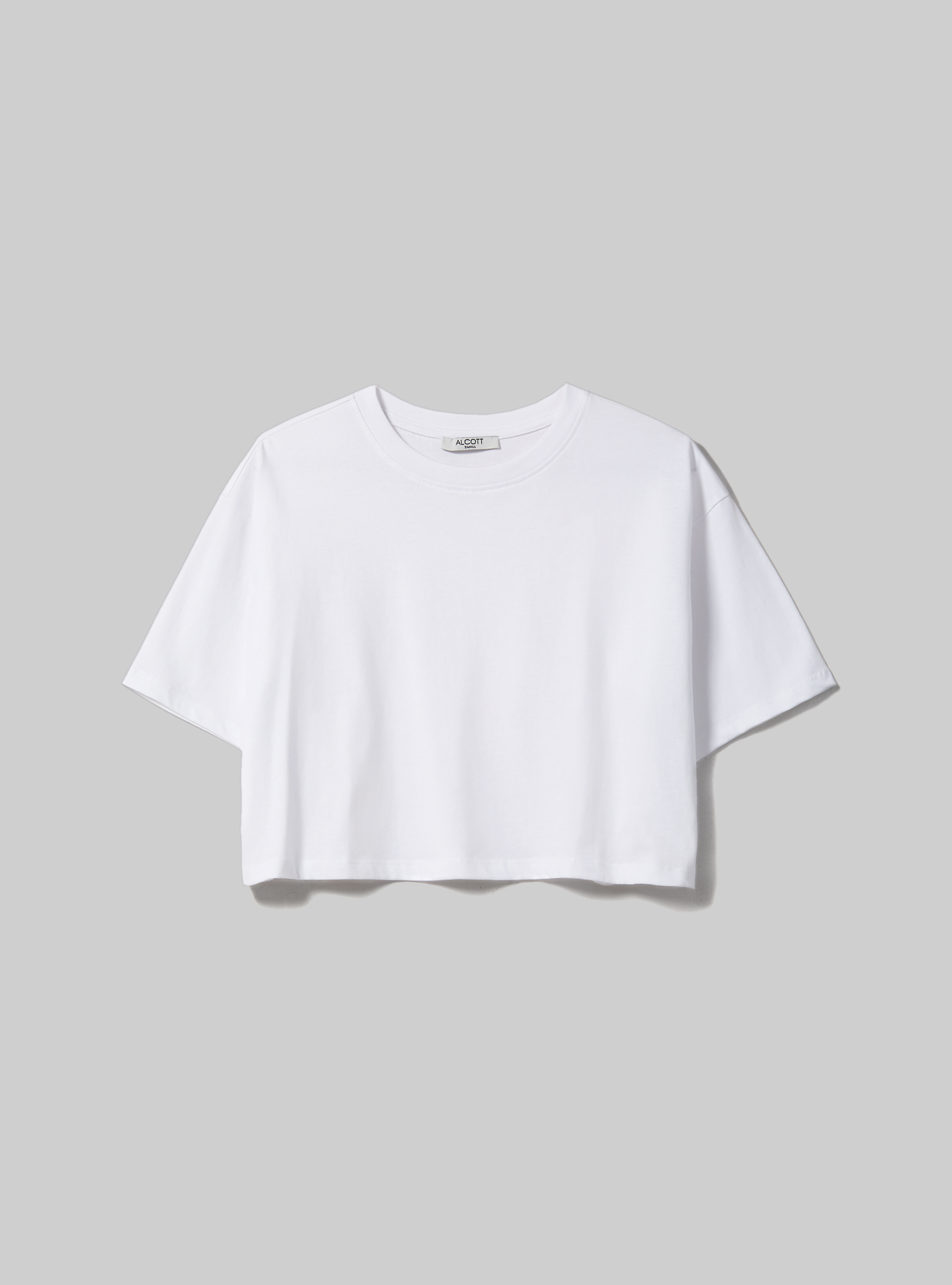 T-shirt en coton court, WH3 WHITE