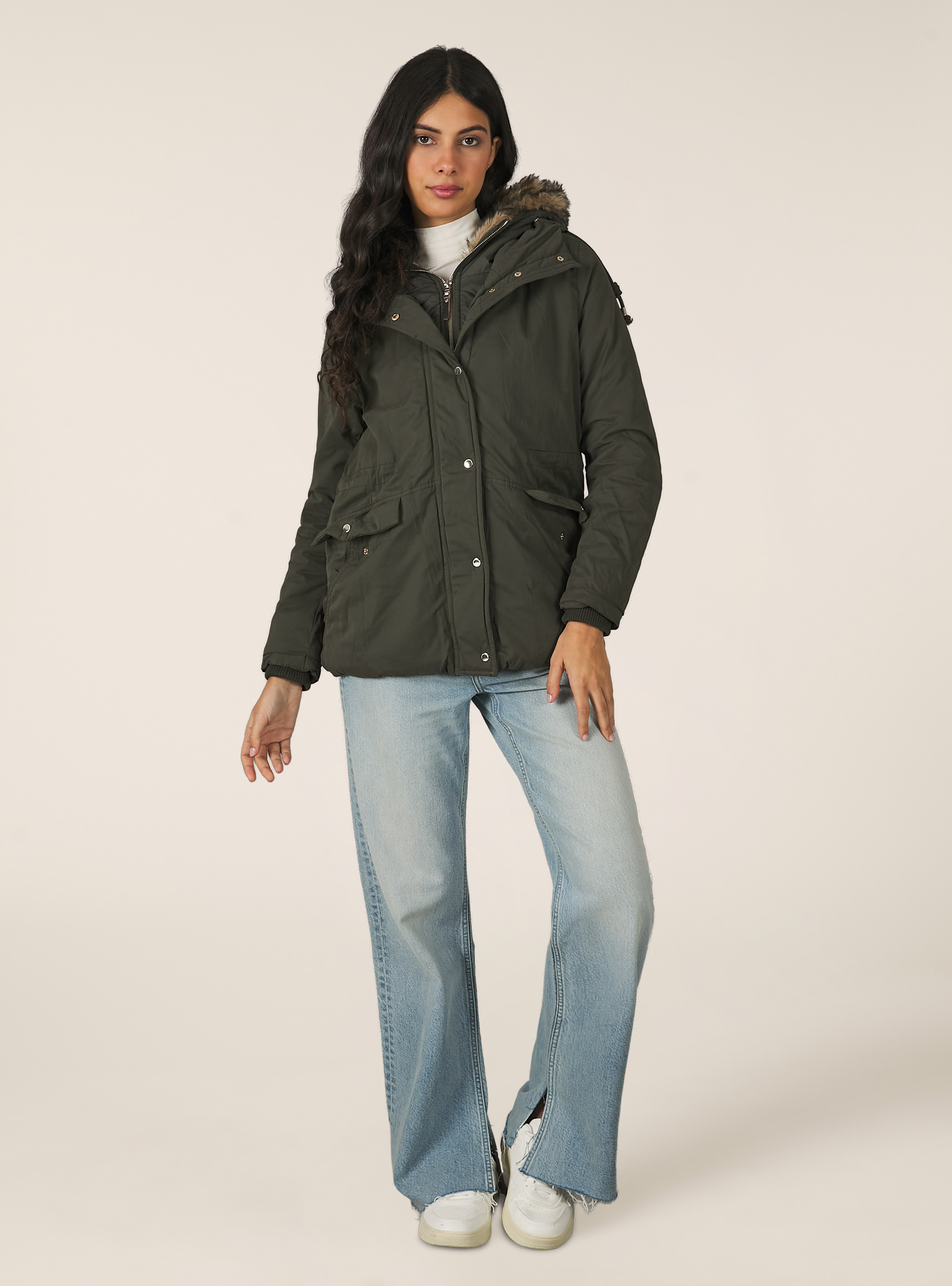 Giubbotto parka imbottito, KAKI