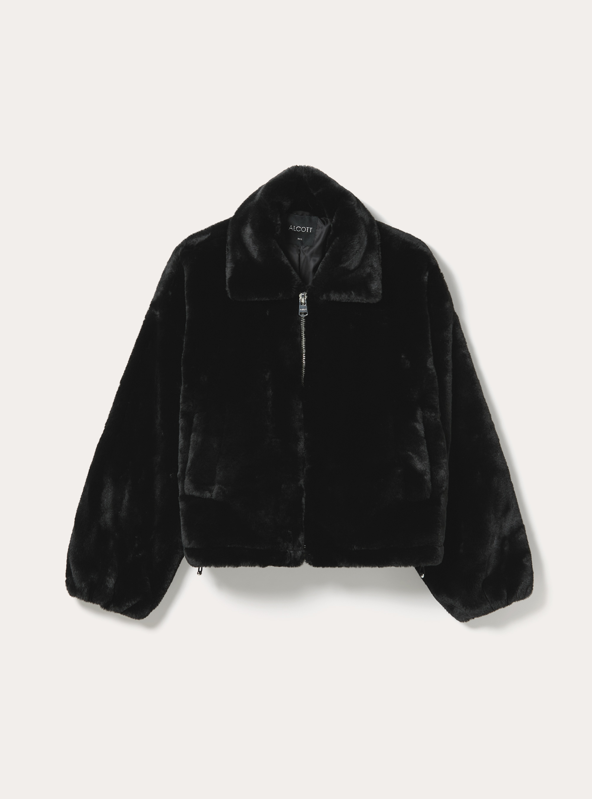 Giacca pelliccia sintetica, BK1 BLACK