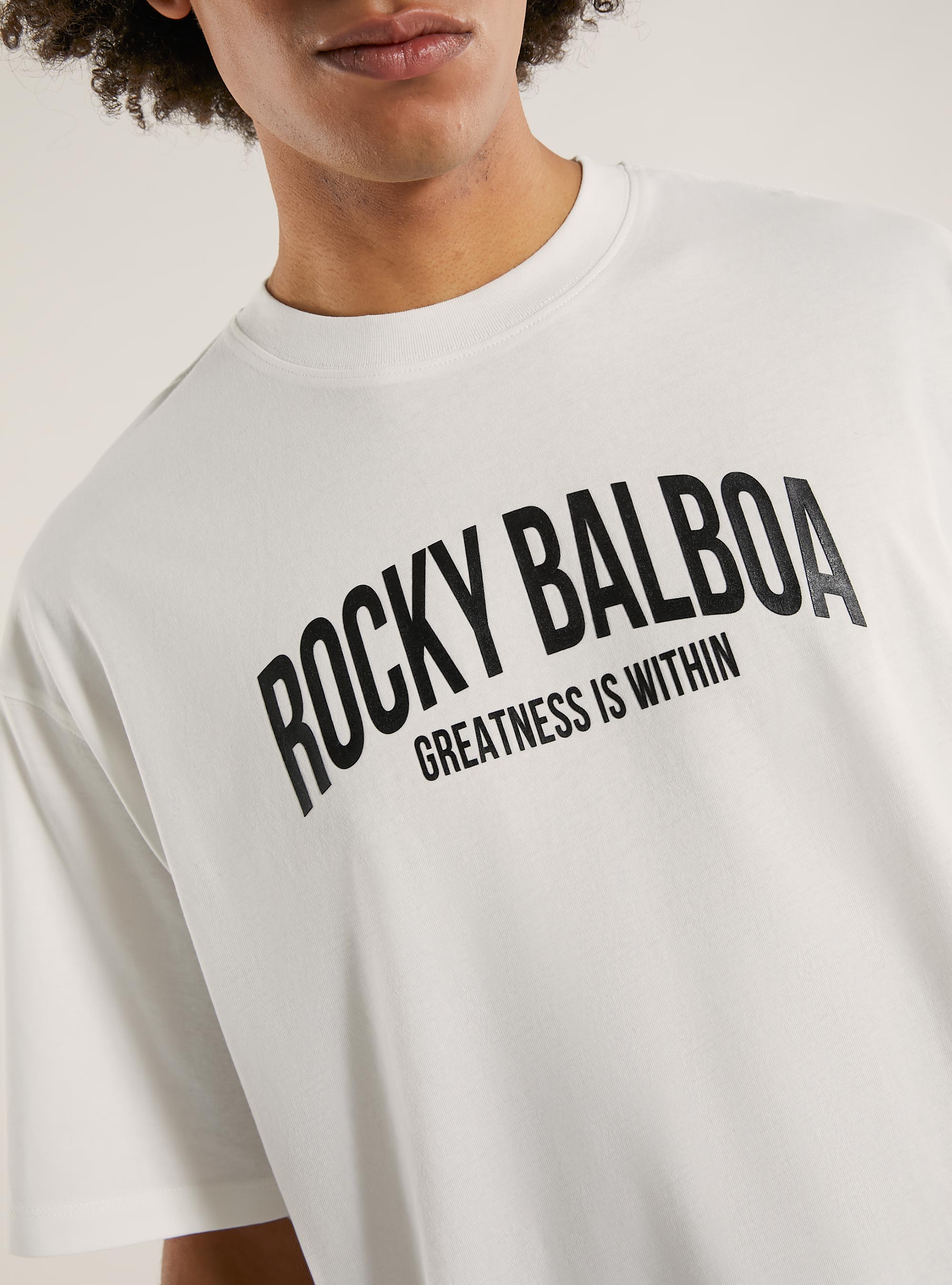 Rocky Balboa / Alcott boxy fit t-shirt, WH2 WHITE