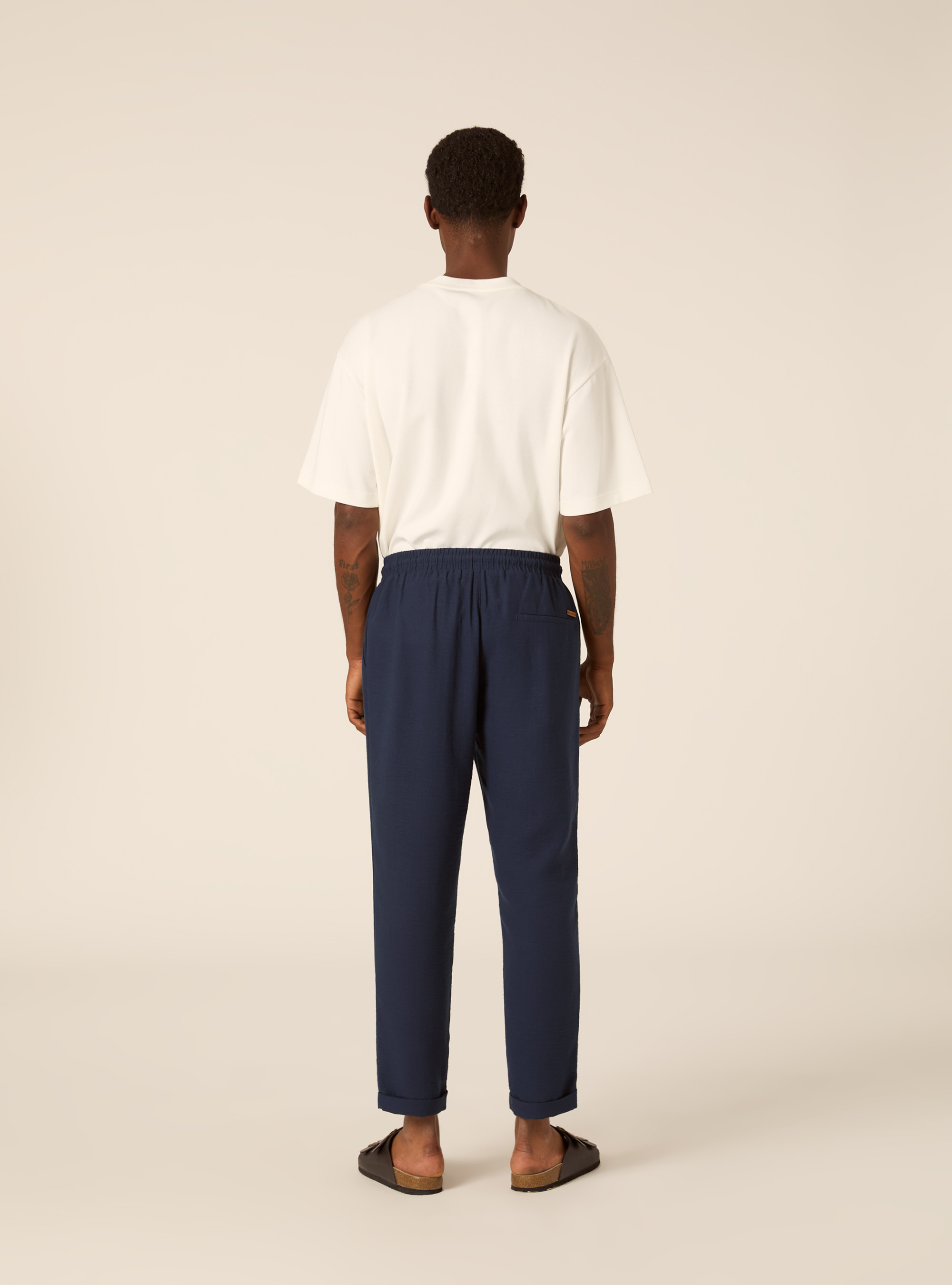 Pantalaccio basico con elastico in vita e coulisse, NA2 NAVY MEDIUM