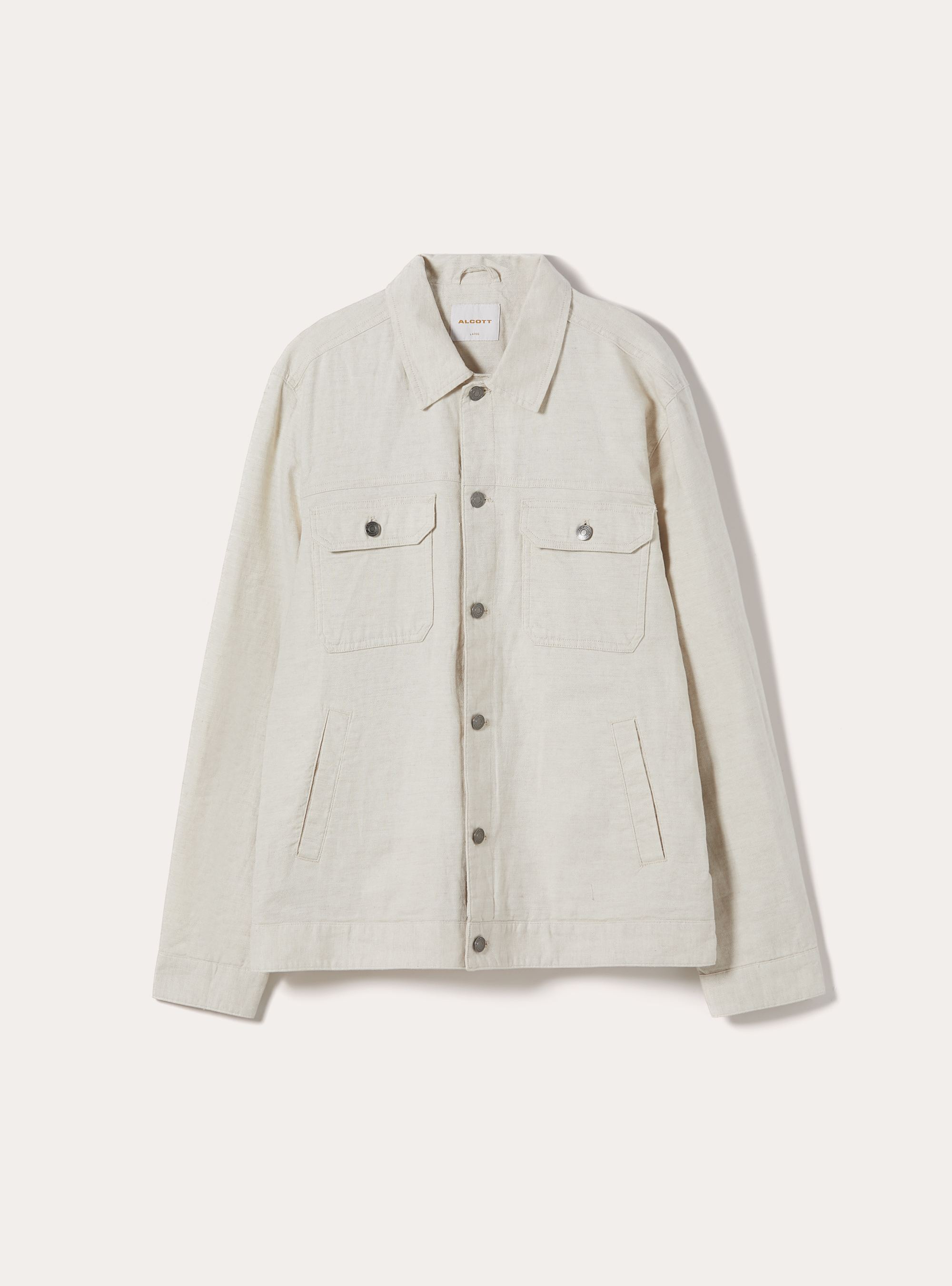 Chaqueta en mezcla de lino, CR3 CREAM LIGHT