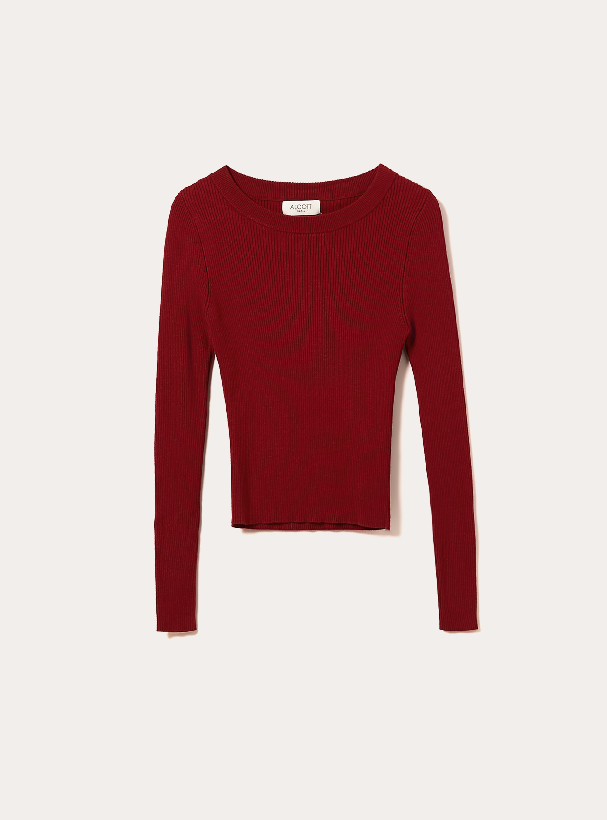 Lightweight ribbed knit, BO2 BORDEAUX MEDIUM