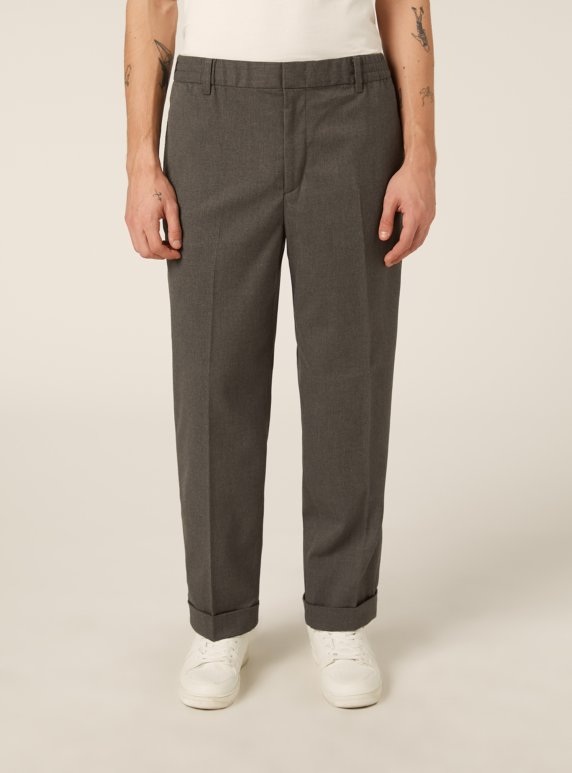 Klassische Hose aus Twill, GY1 GREY DARK