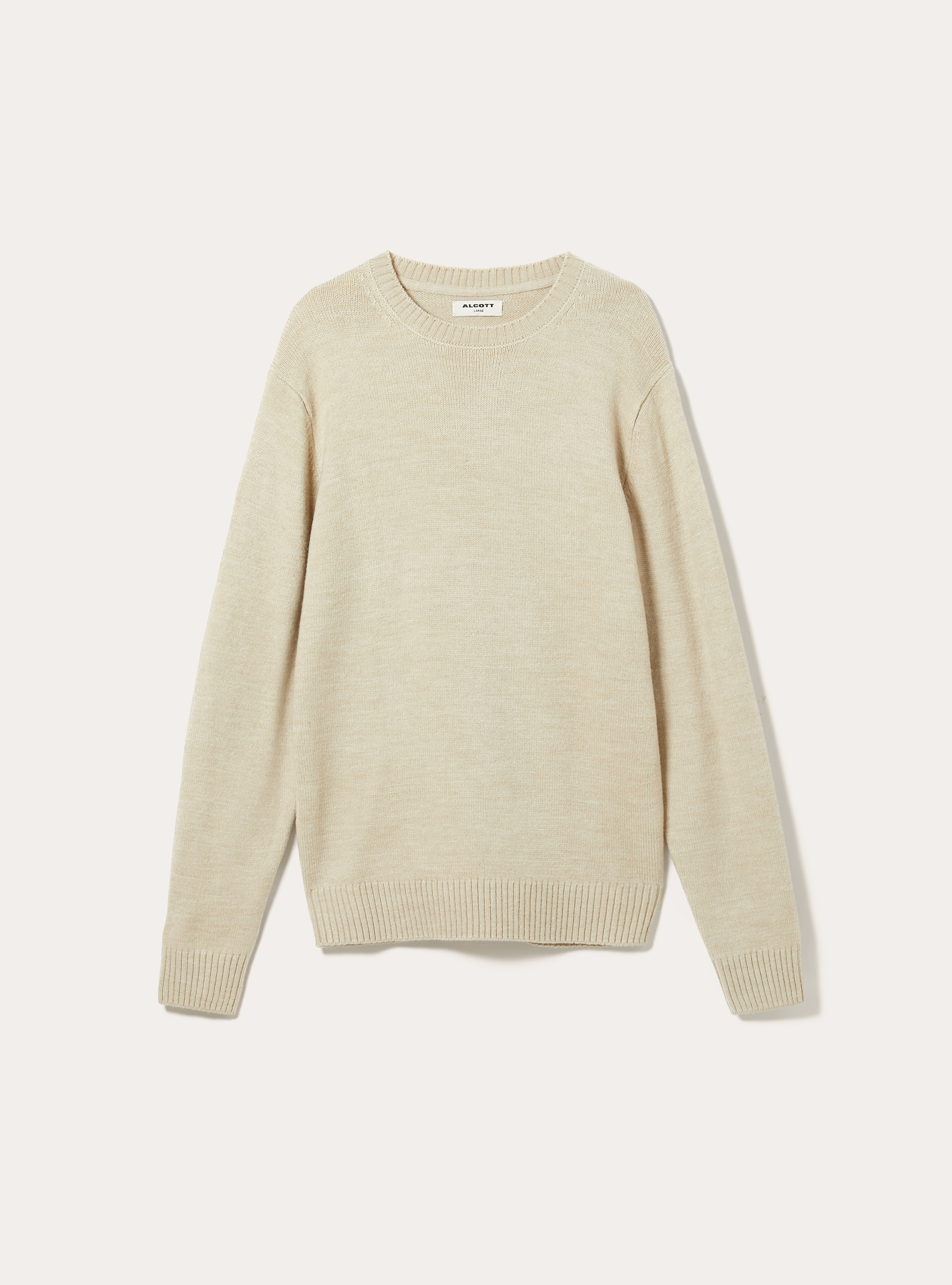 Maglione girocollo, MBG2 BEIGE MEL MED