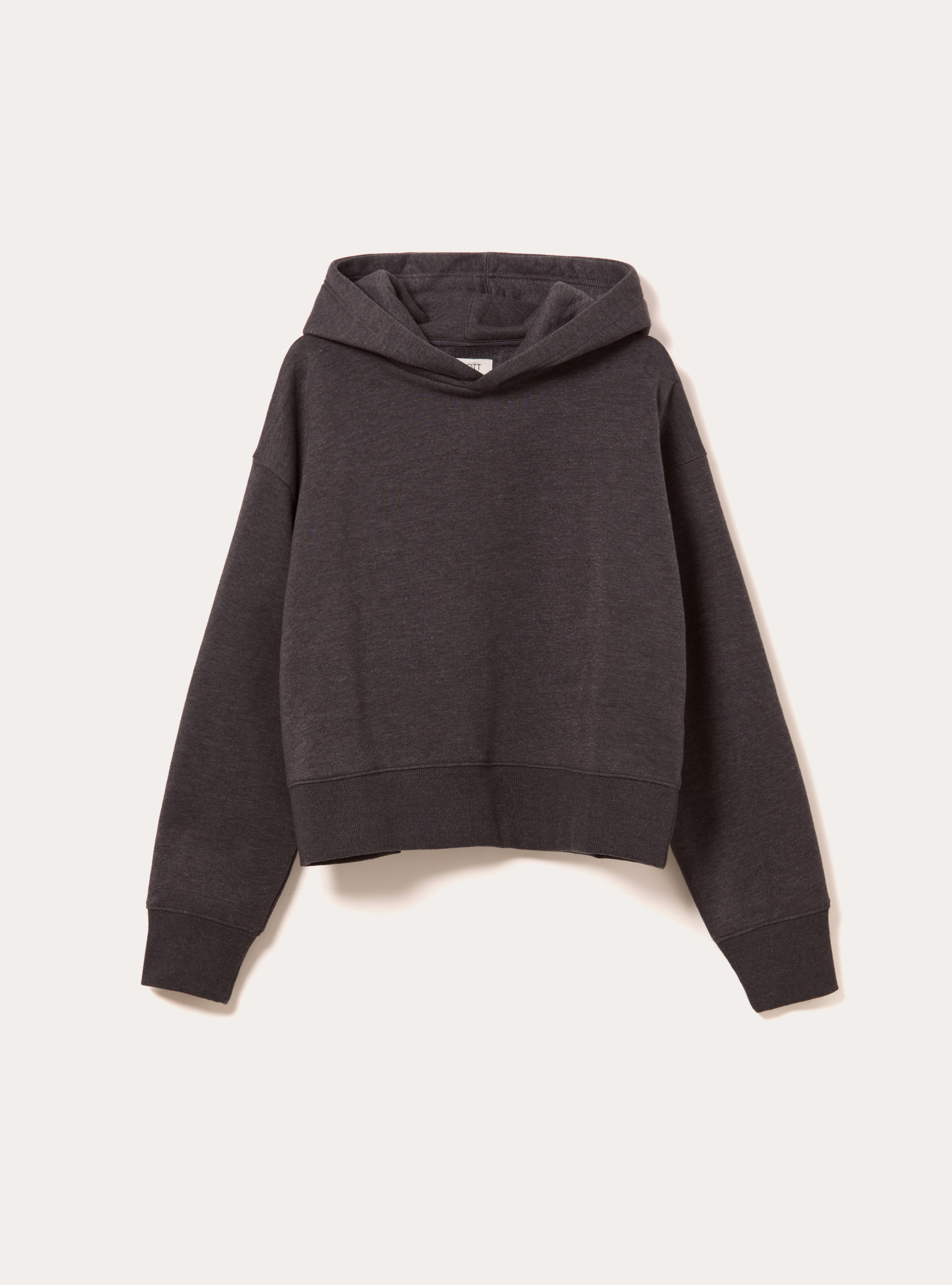 Boxy fit hooded sweatshirt, MGY1 GREY MEL DARK