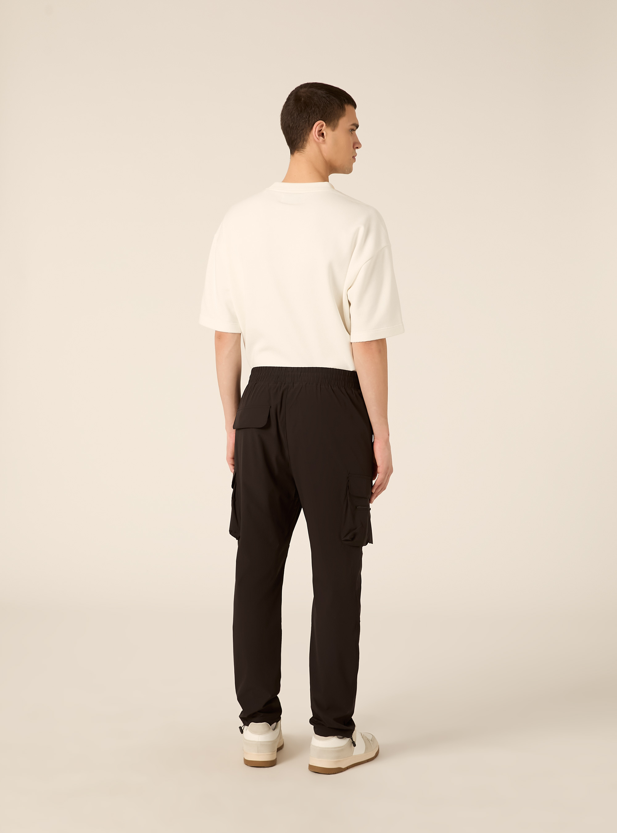 Pantaloni in tessuto tecnico  con tasconi, BK1 BLACK