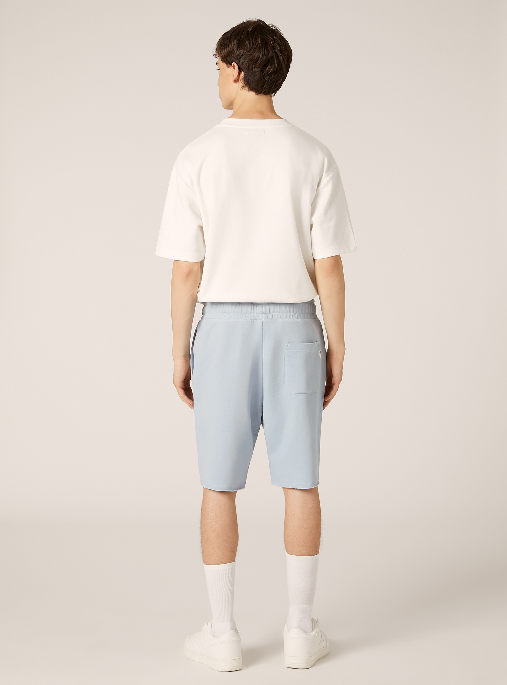 Bermuda jogger in cotone, AZ3 AZURE LIGHT