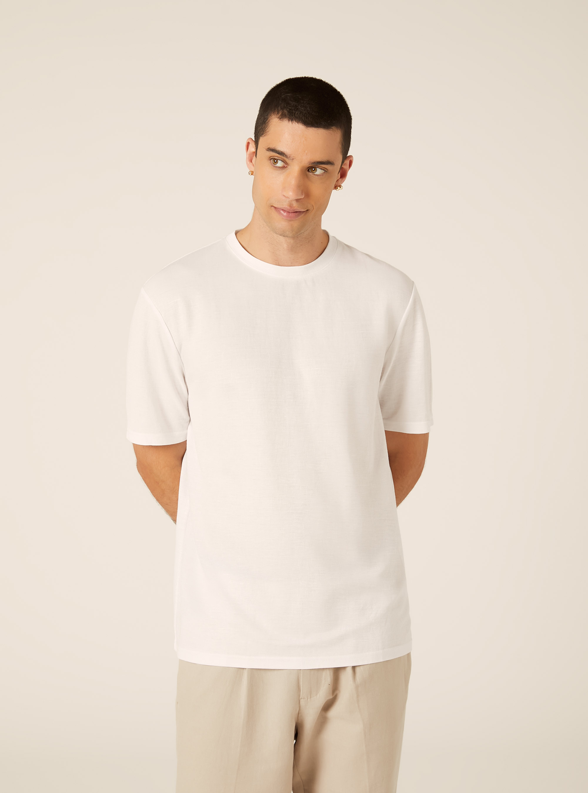 T-shirt slub boxy fit, WH2 WHITE