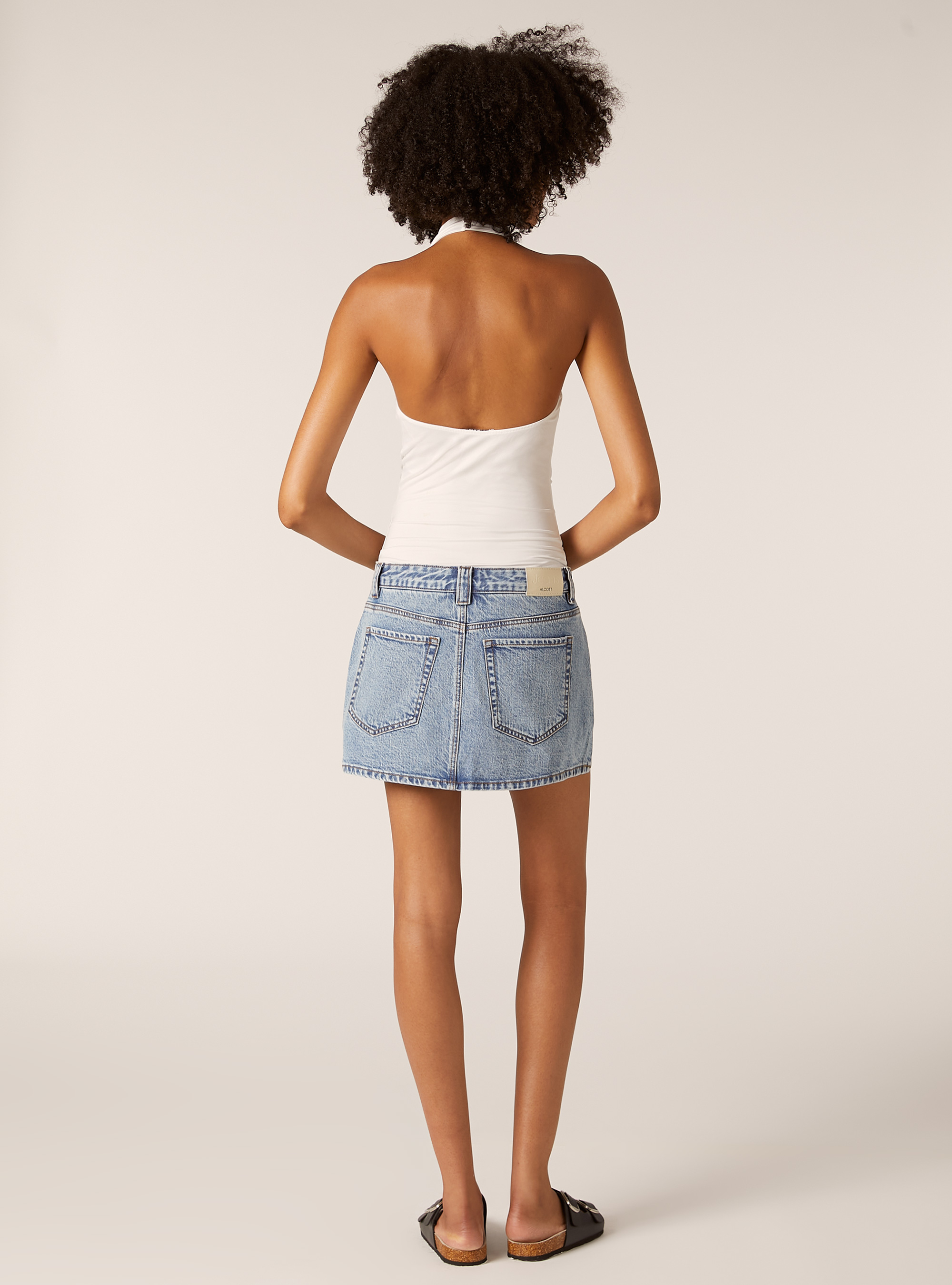 Body elastico con scollo halter, WH2 WHITE