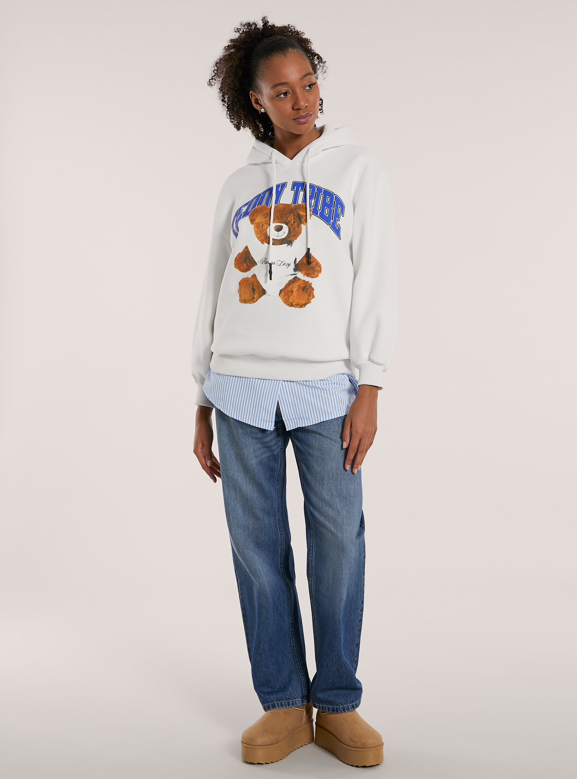 Gestreifter Rock/Bluse, AZ2 AZURE MEDIUM