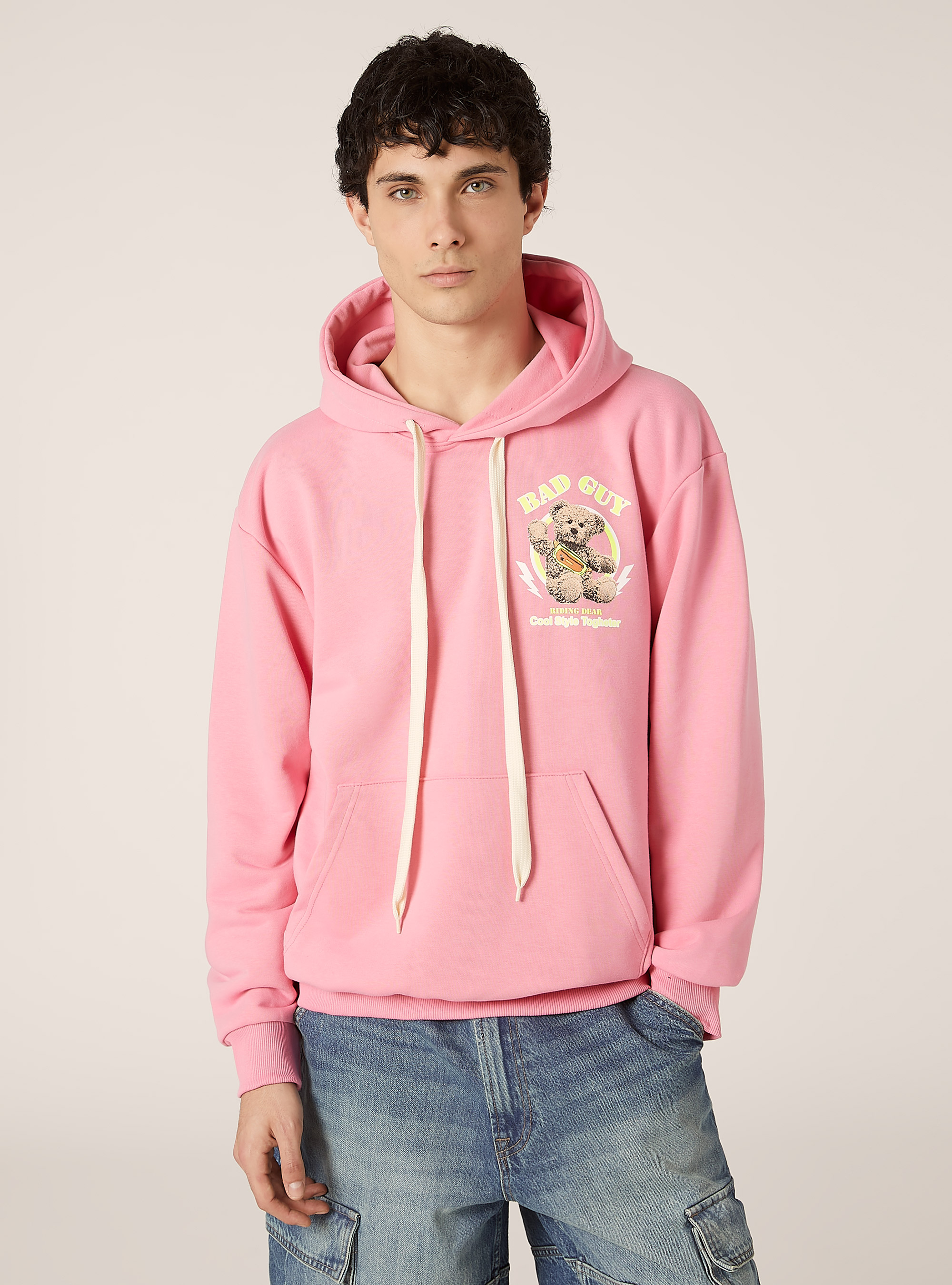POP STATEMENT hoodie, PK2 PINK MEDIUM