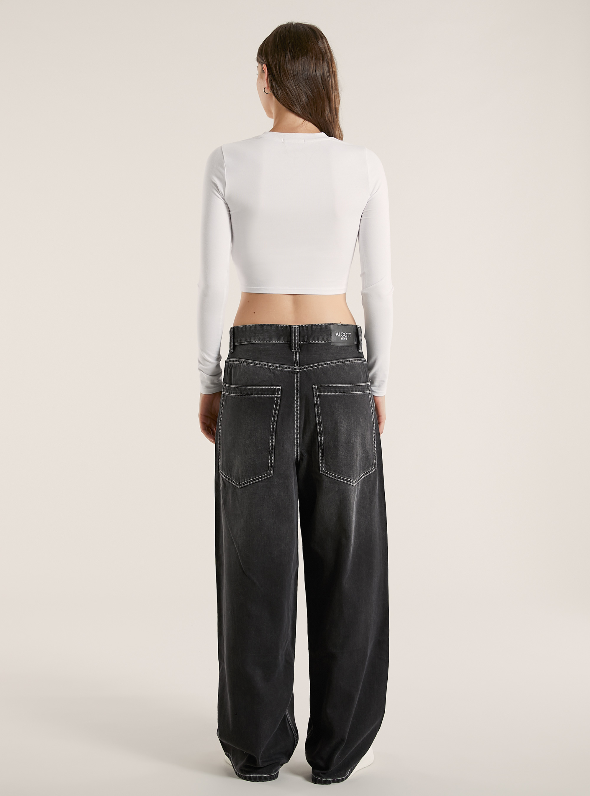 Jean super baggy, D000 BLACK