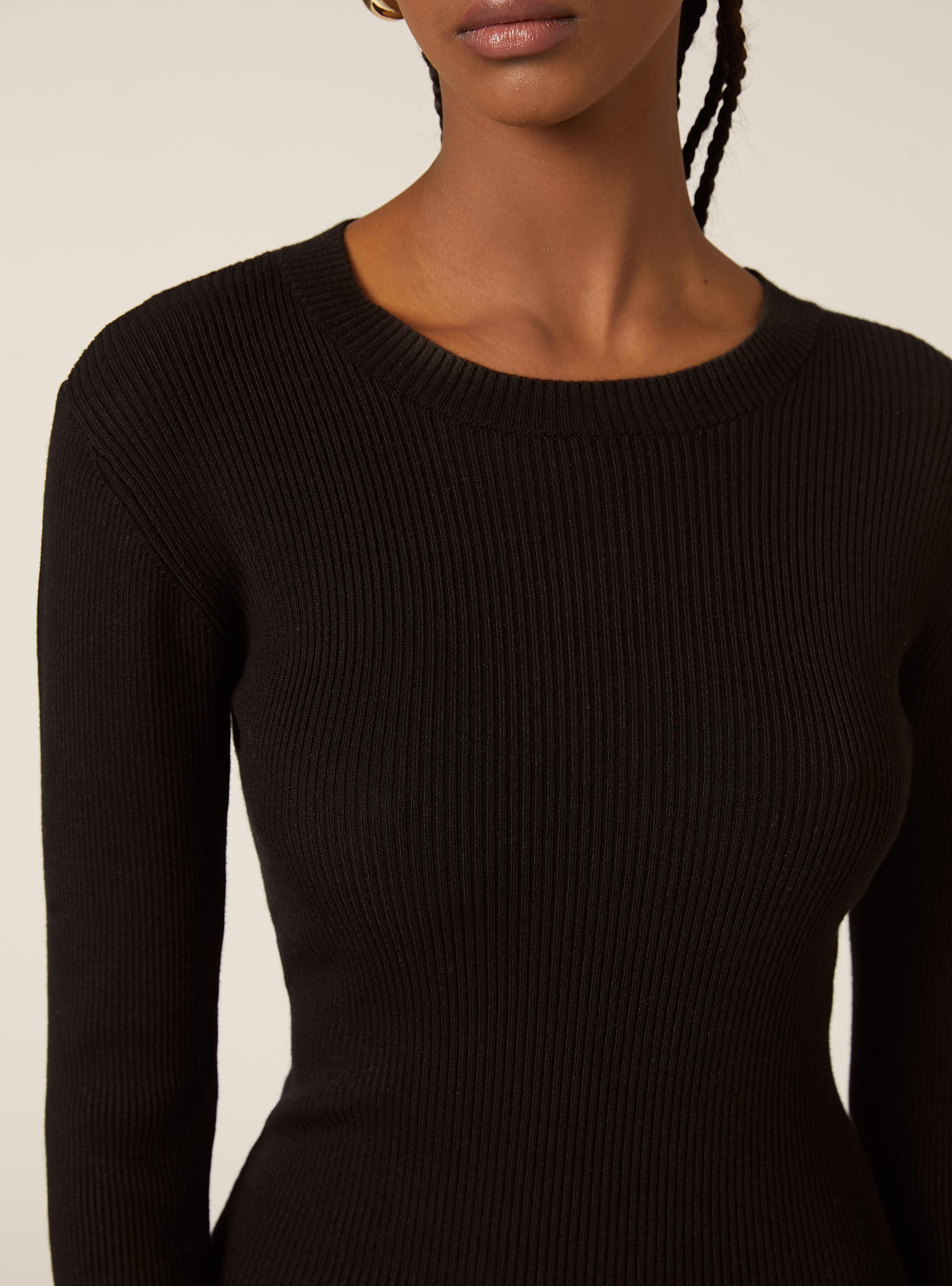 Mini dress with flared sleeves, BK1 BLACK