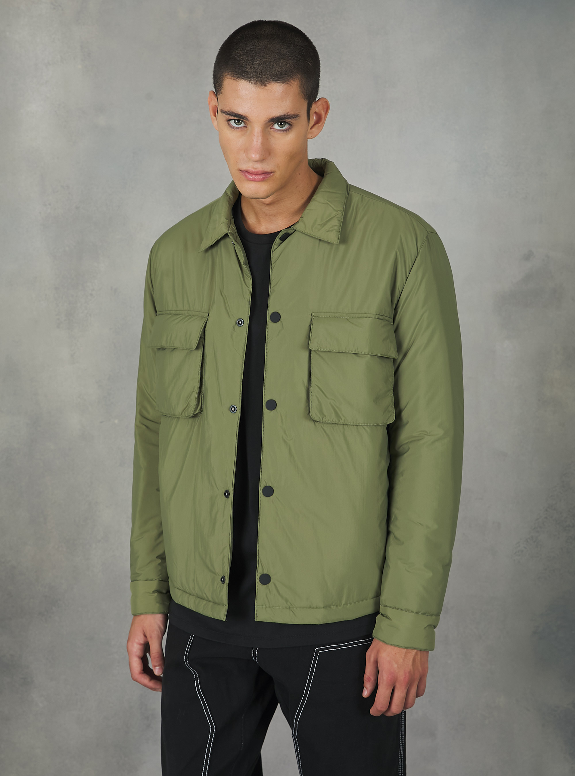 Jacket with collar and recycled padding, KY2 KAKY MEDIUM