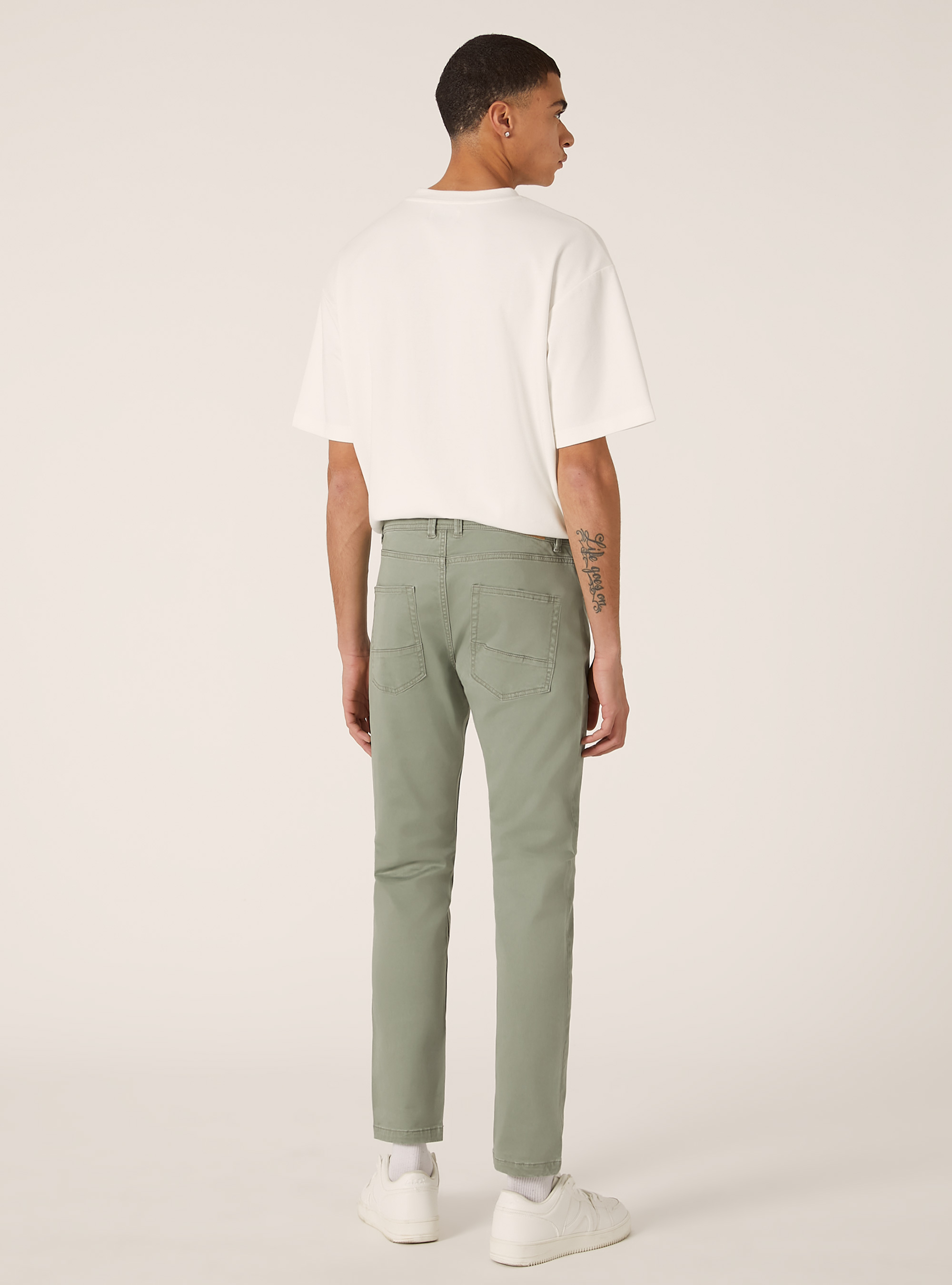 Pantalon skinny en coton, GN2 GREEN MEDIUM